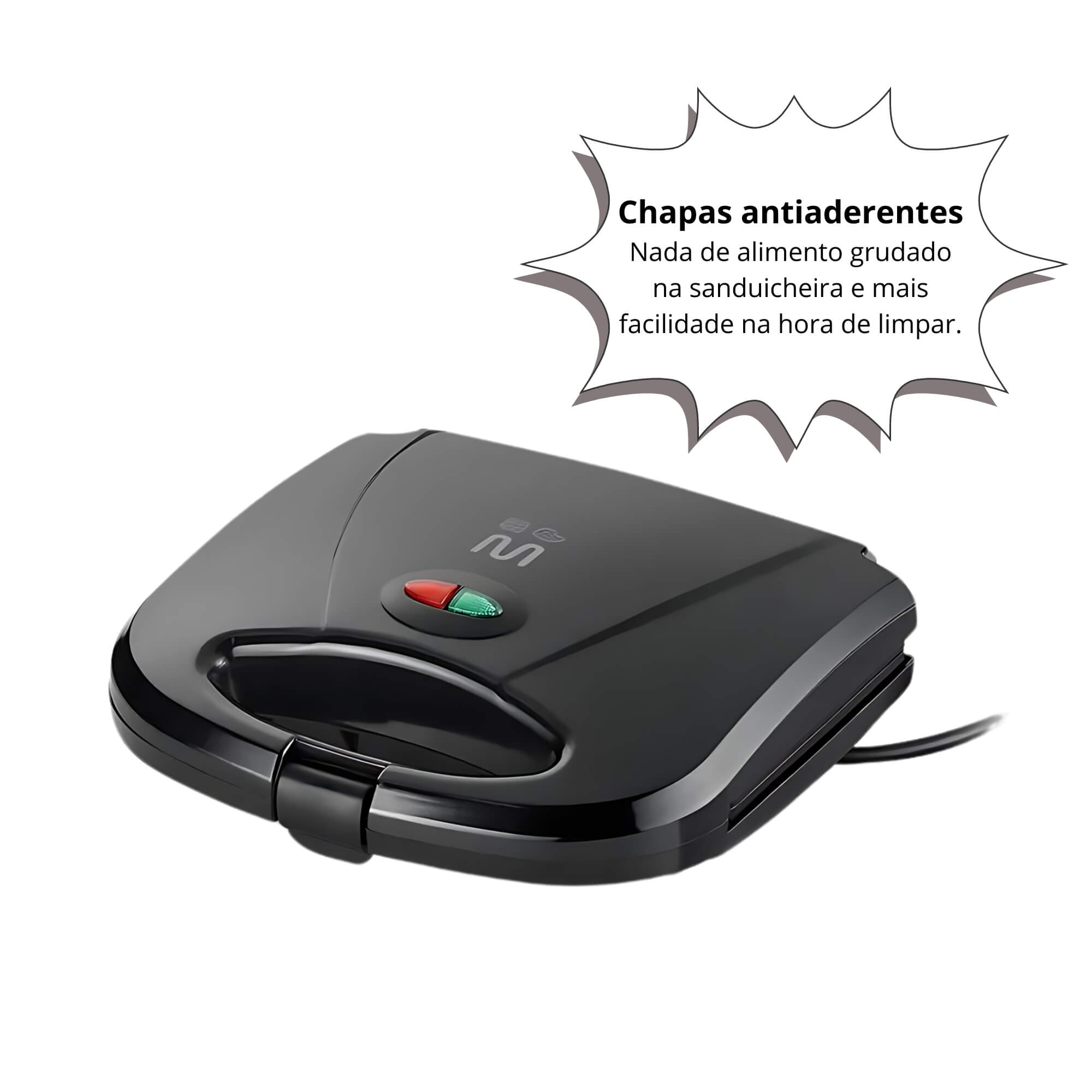 Sanduicheira Minigrill Gourmet 220V 750W Chapa Dupla Multilaser - CE044