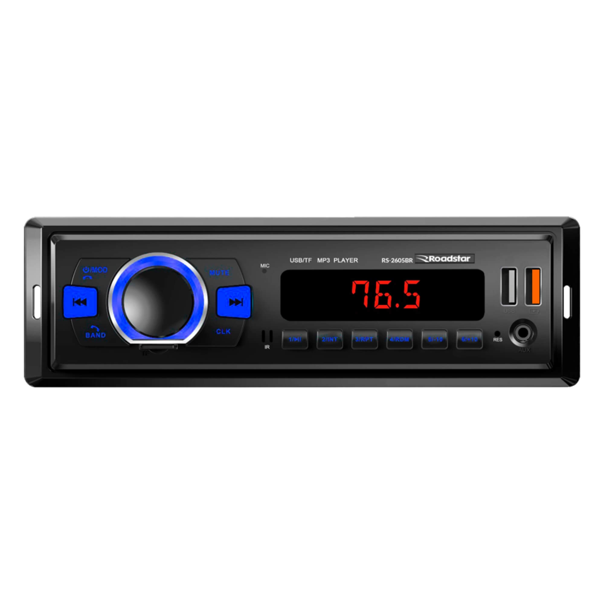 Rádio Automotivo Bluetooth Mp3 Player USB SD Roadstar - RS2605BR ES