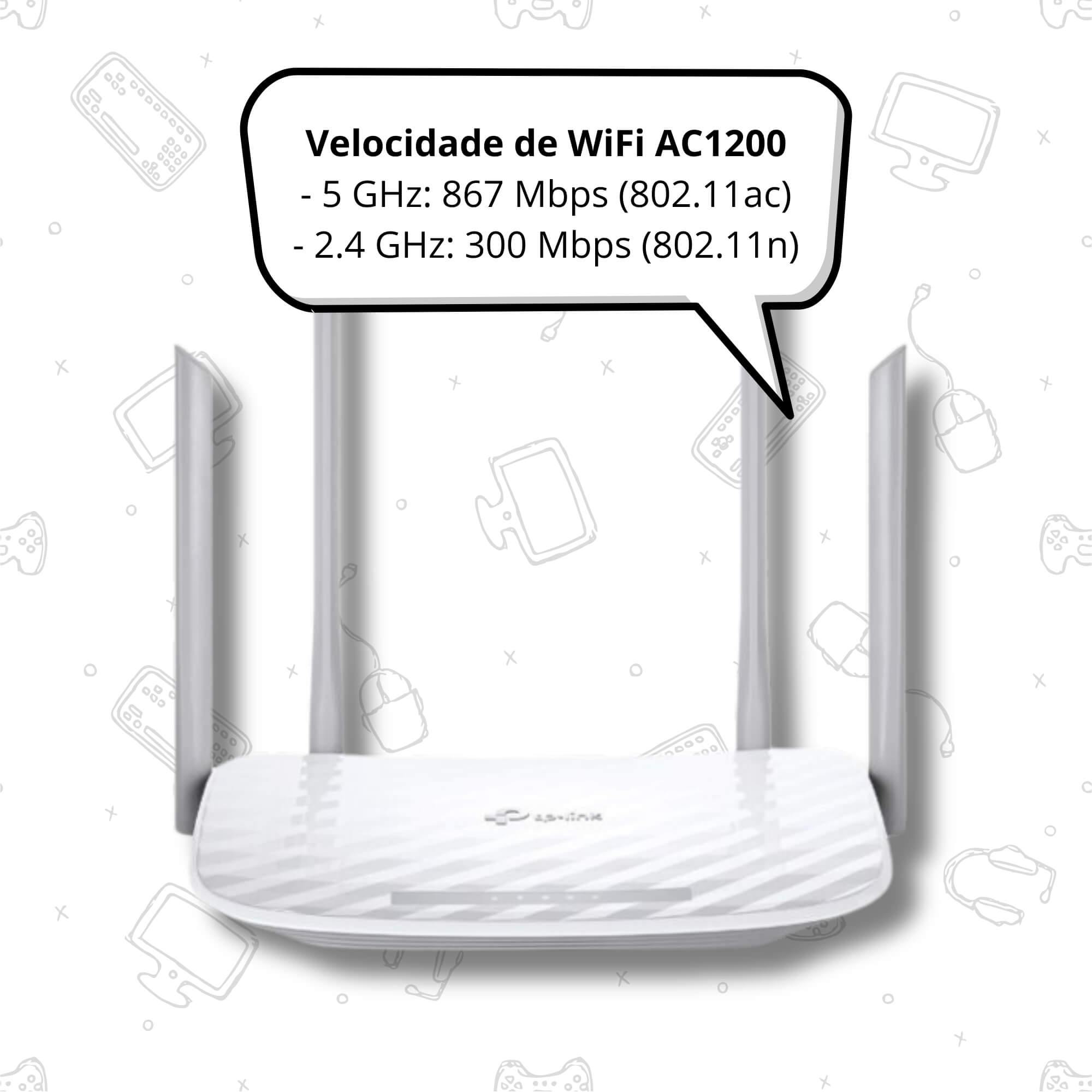 Roteador Dual Band AC1200 Archer C20W(br) 4 Antenas TP-Link - 032000359