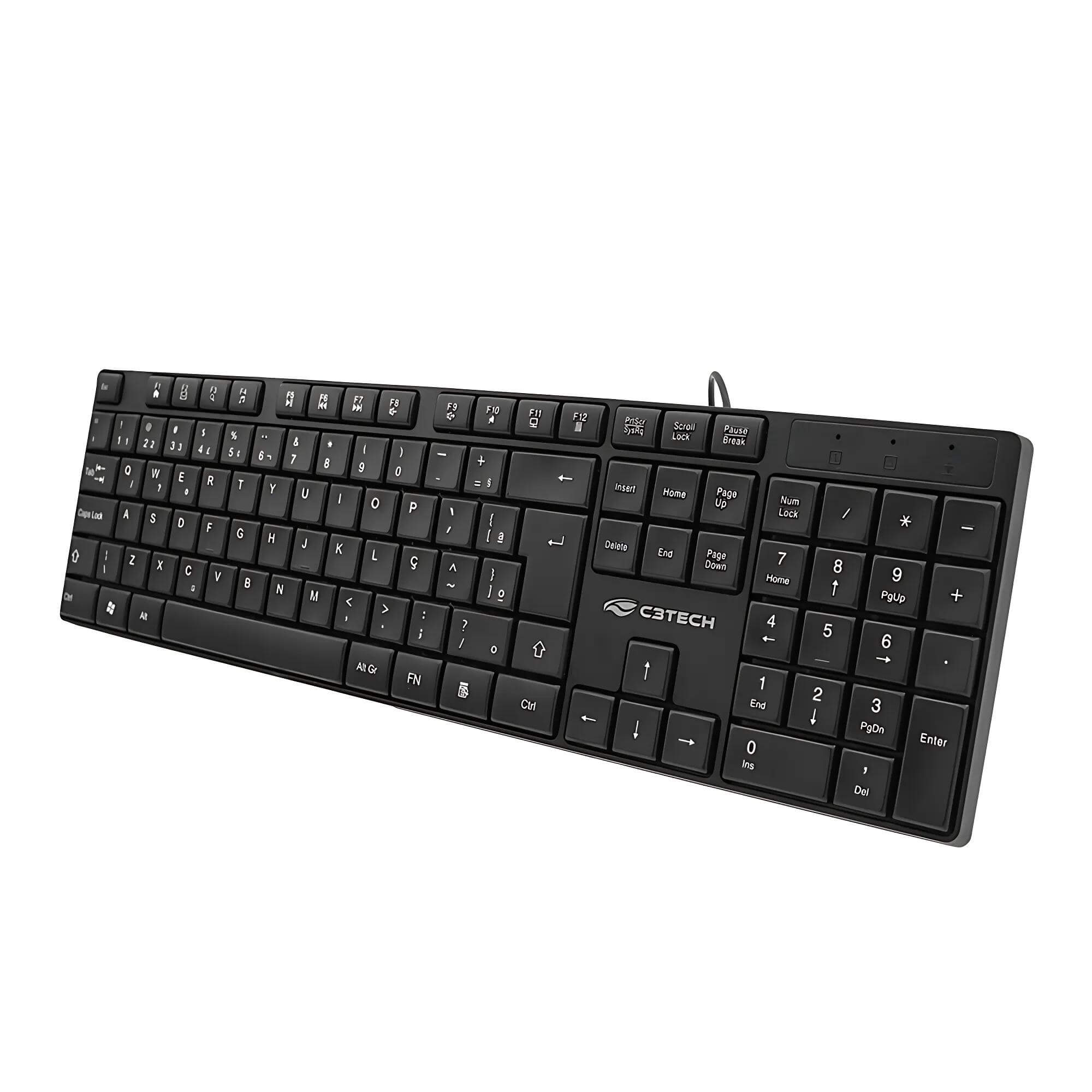 Teclado USB Multimídia KB-M11BK Preto C3Tech - 303020880100