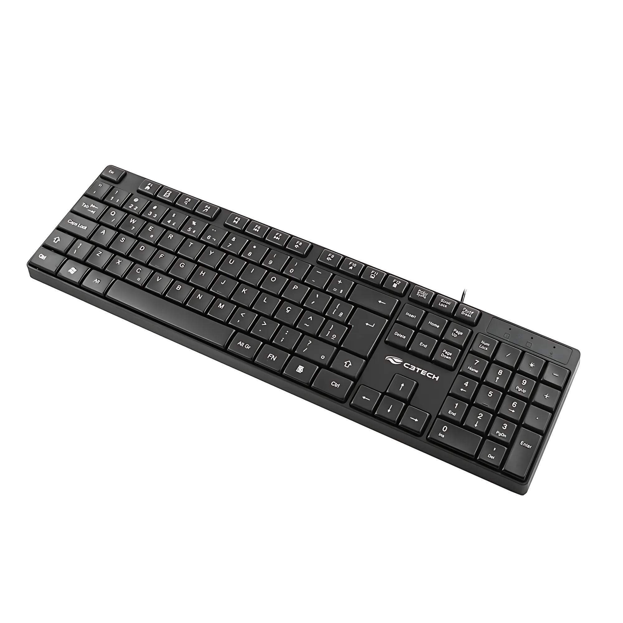 Teclado USB Multimídia KB-M11BK Preto C3Tech - 303020880100