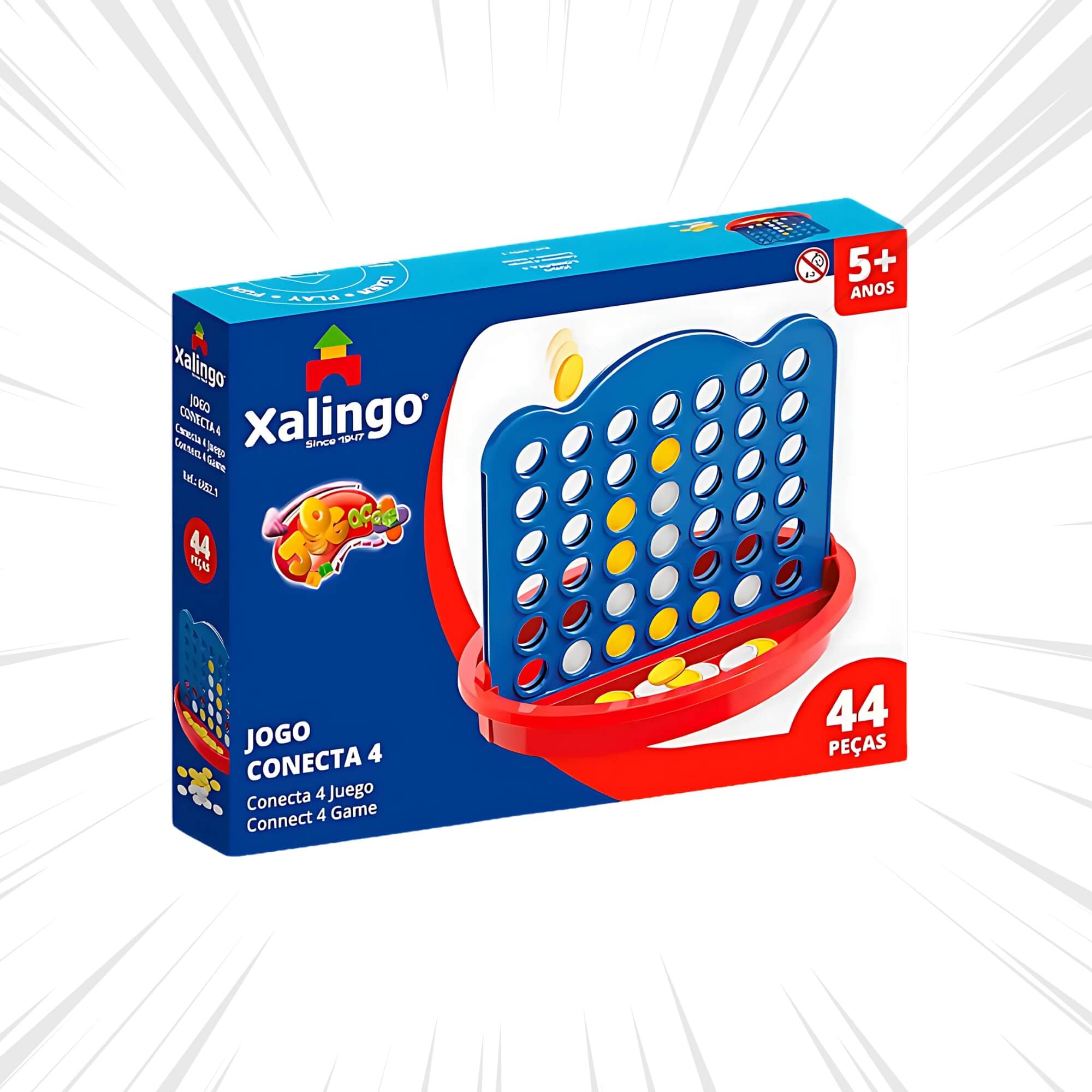 Jogo Conecta 4 Ação 44 Peças Xalingo - 68521