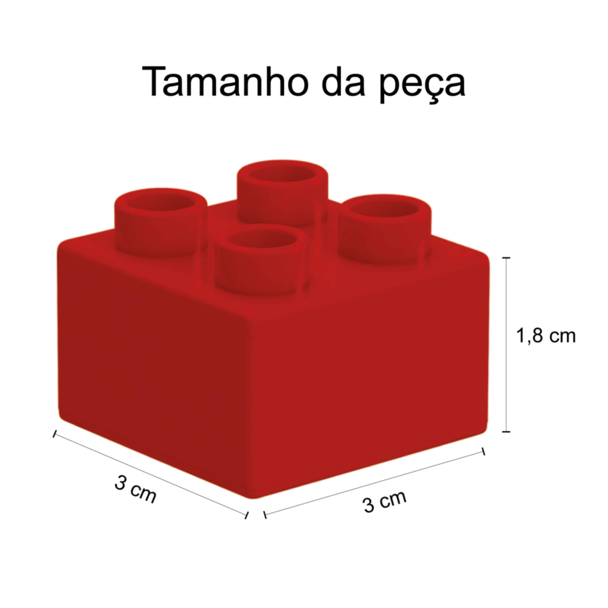 Brinquedo Infantil Bloco Grande Trenzinho em Número 50 Peças Xalingo - 68276