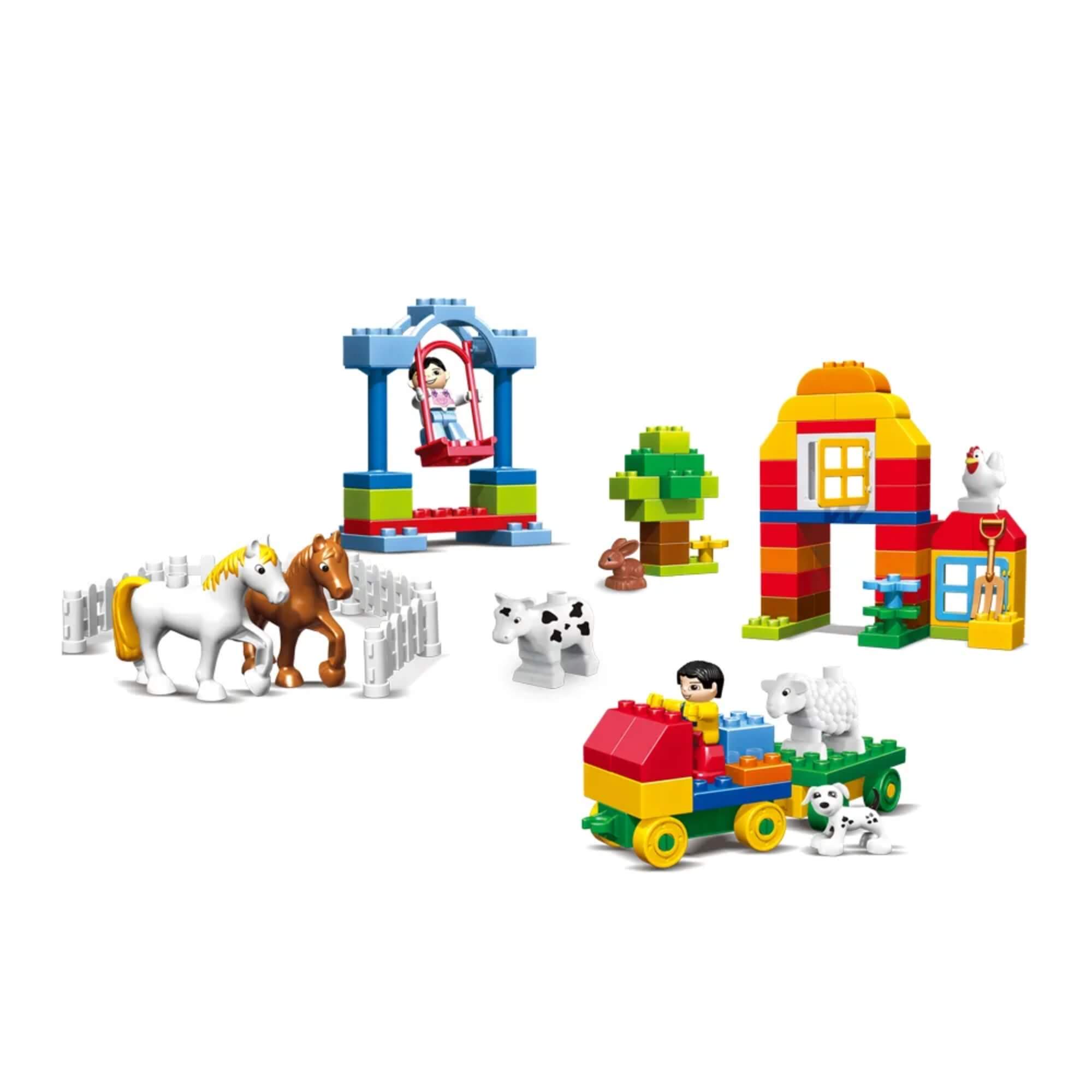 Brinquedo Infantil Bloco de Montar Grande Box 2 em 1 com 100 Peças Xalingo - 68365
