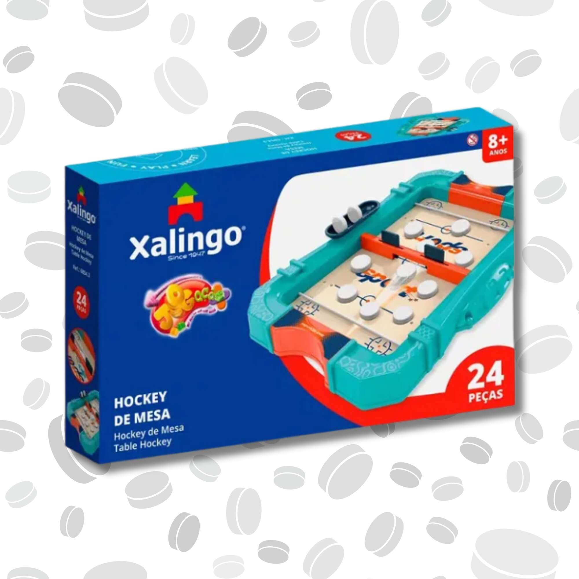 Brinquedo Infantil Hockey de Mesa 24 Peças Xalingo - 68543