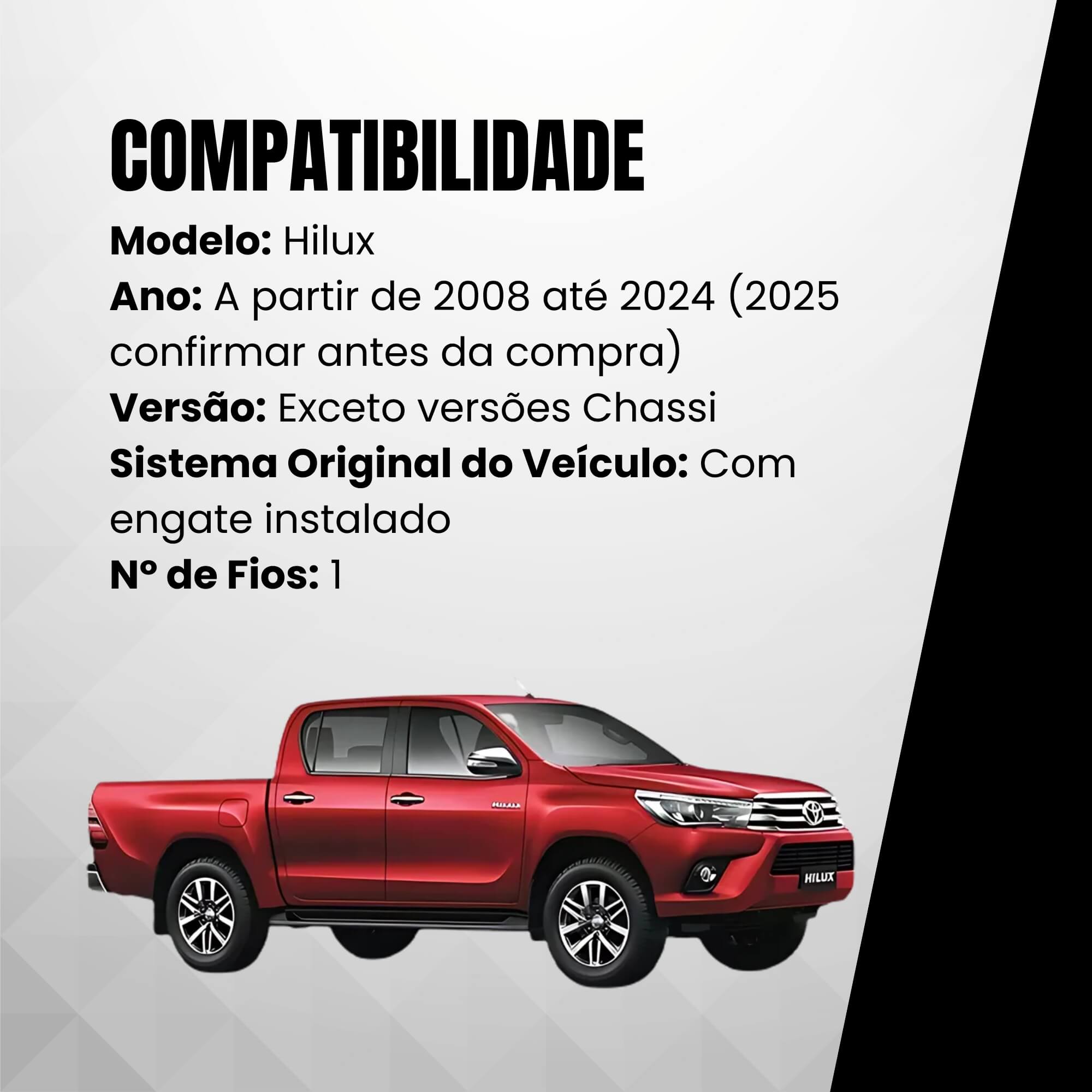Módulo Proteção Elétrica p/ Engate compatível com Hilux A partir de 2008 Tury - CONNECT IP 5.1E