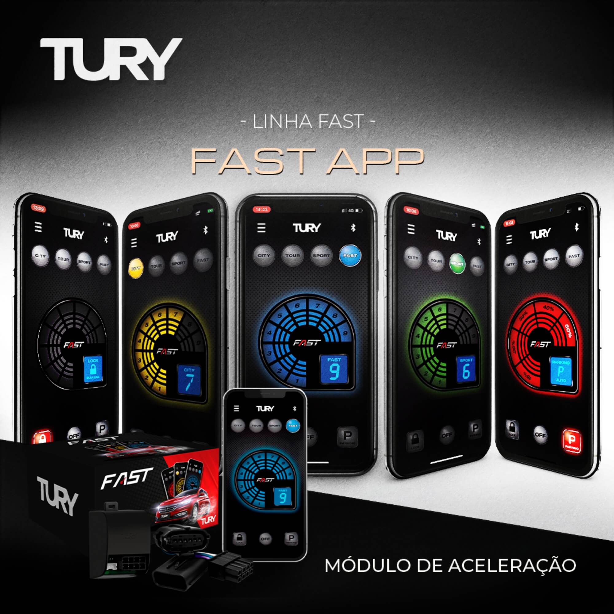 Módulo Variador Avanço de Aceleração compatível c/ Pajero Sport/Hilux/SX4 Tury - FAST MAX 5.0D