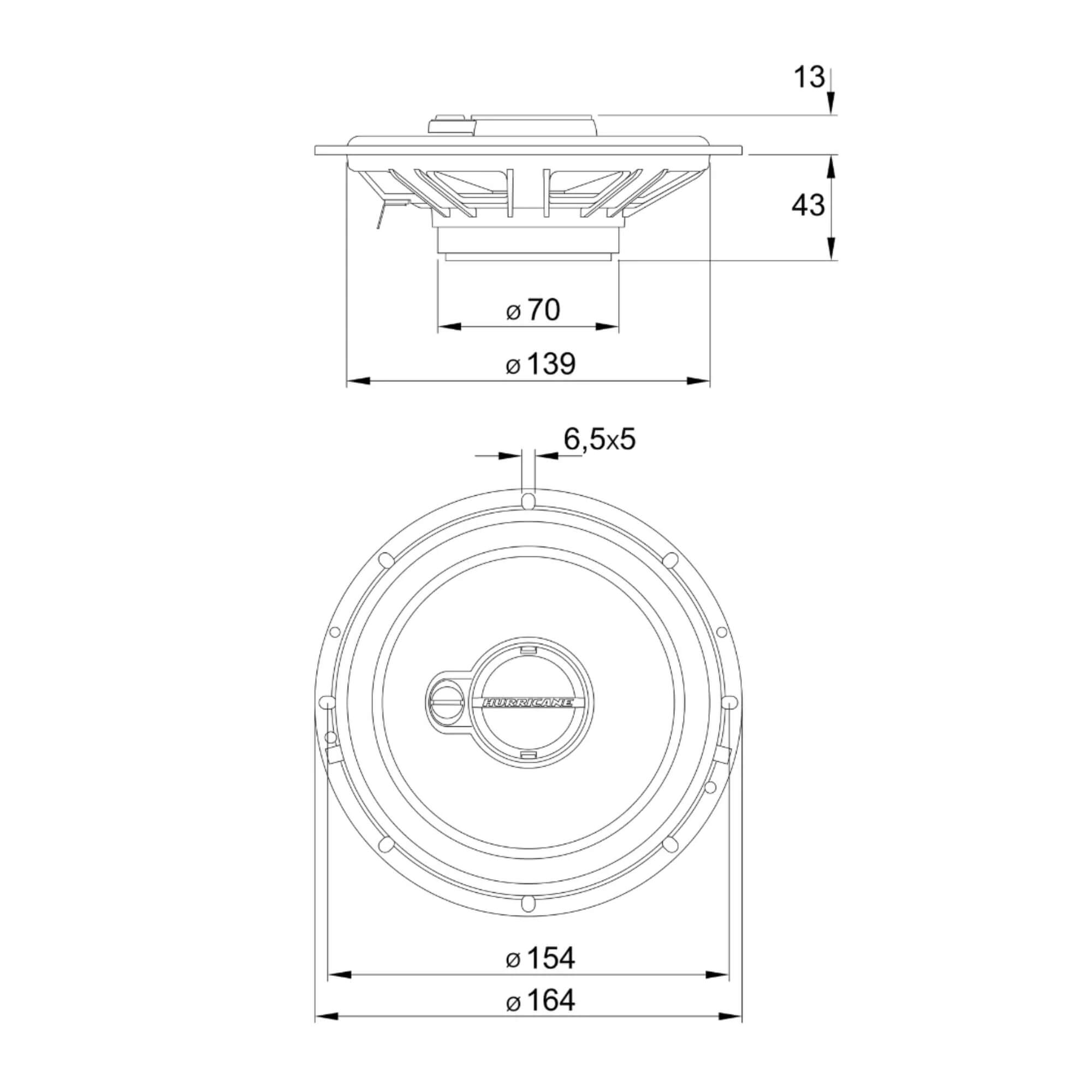 Par de Alto Falantes 6 Polegadas Aurum A6t 6 120W Rms Hurricane - AF10000249