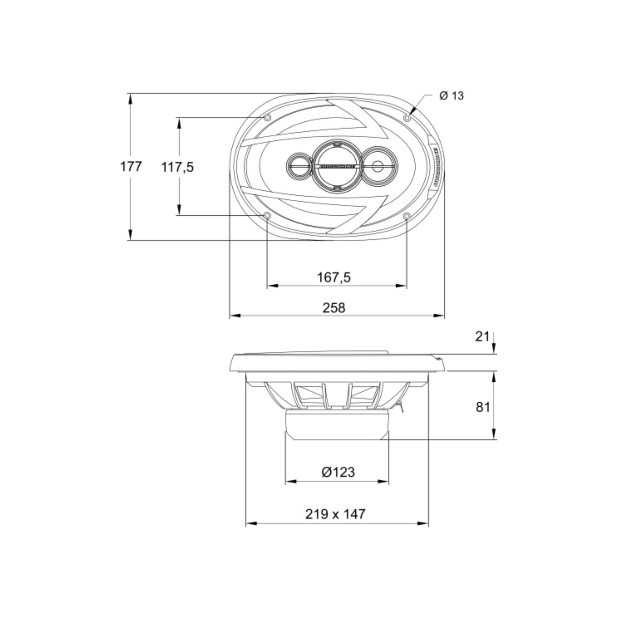 Par de Alto-Falantes 6x9 Polegadas Aurum 260W Rms A69 Q Hurricane - AF10000248