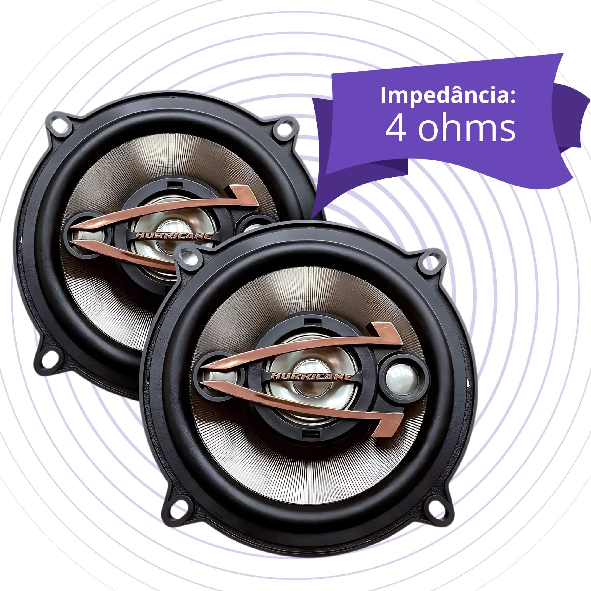Par de Alto-Falantes Quadriaxial 5" Polegadas QR5 160W RMS Hurricane - AF10000276