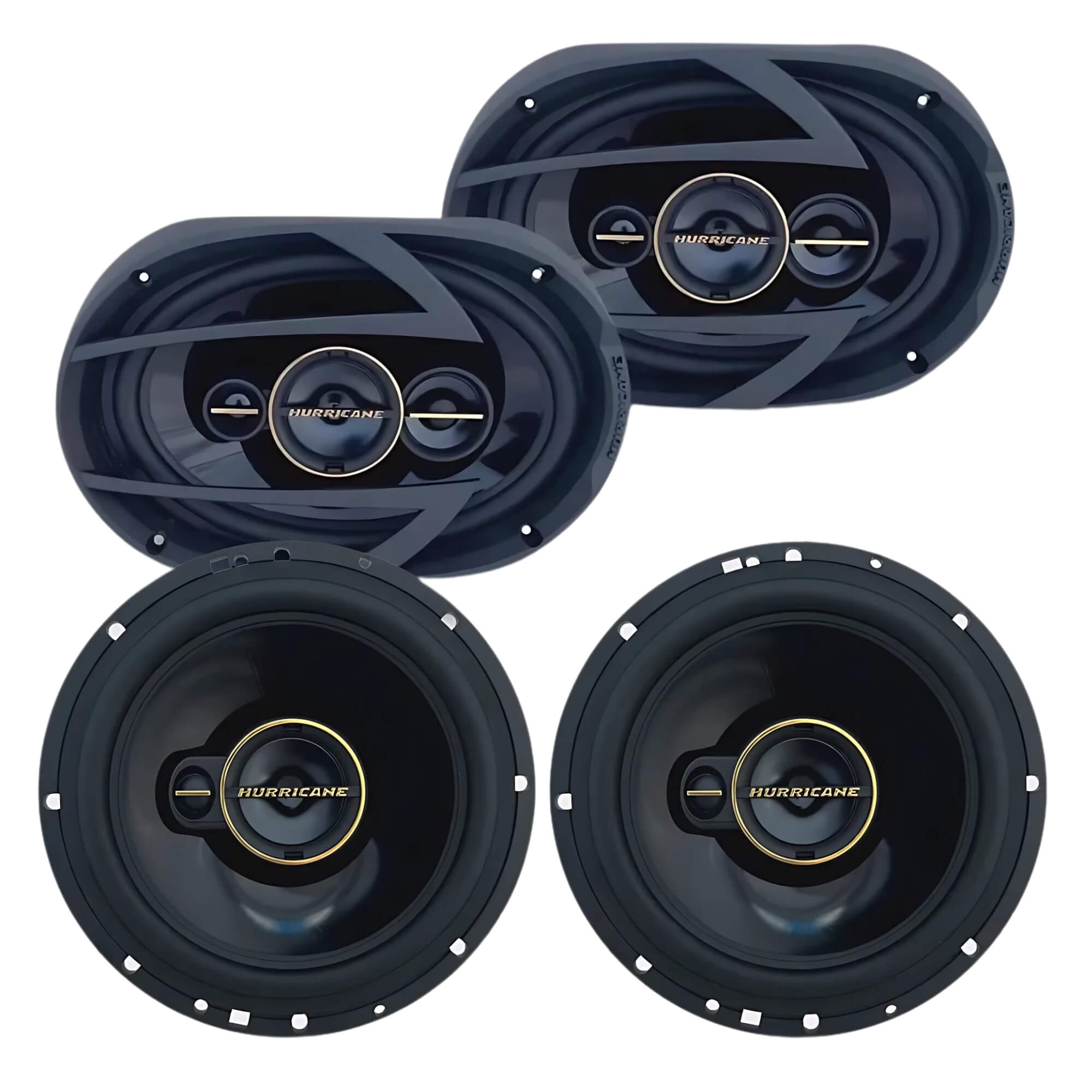 Kit Prático Alto Falante Aurum 6"+ 6x9" Polegadas 380W RMS Hurricane - VA10000130