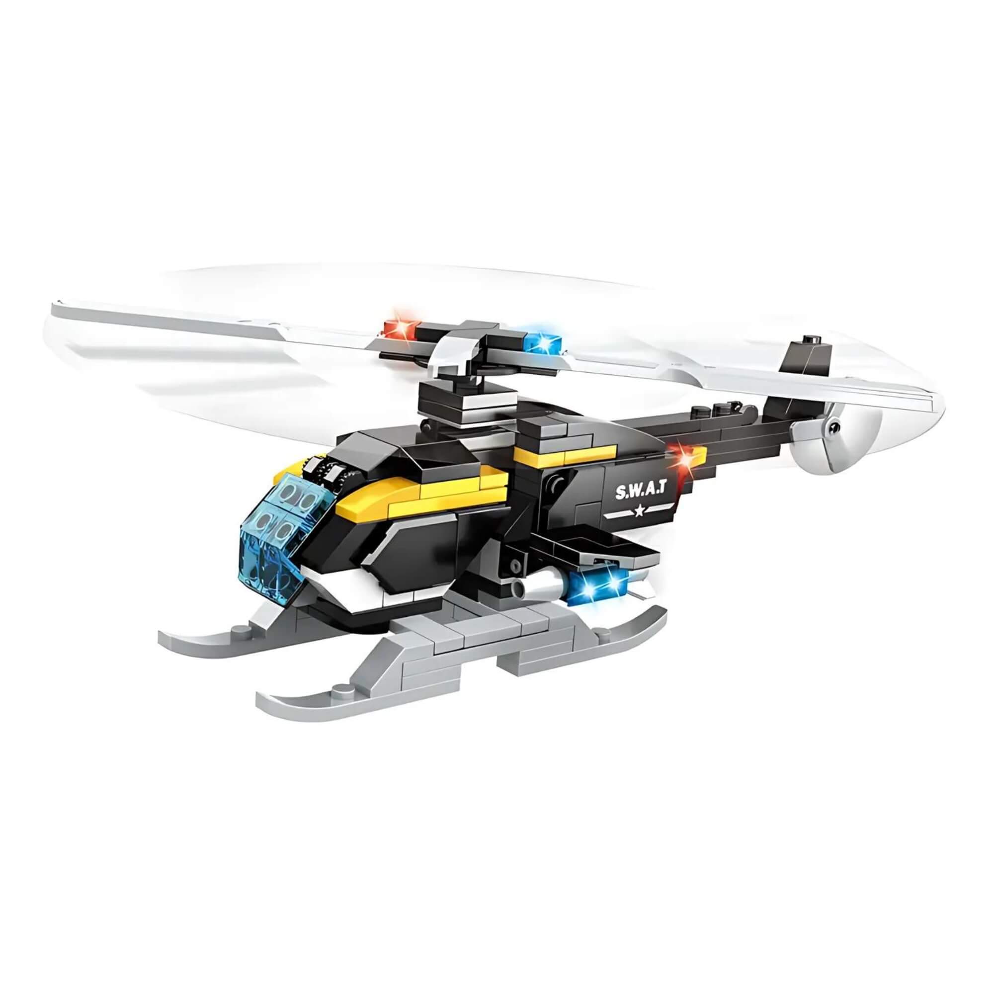 Brinquedo Infantil Bloco de Montar Operações Especiais Helicóptero 175 Peças Xalingo - 68209