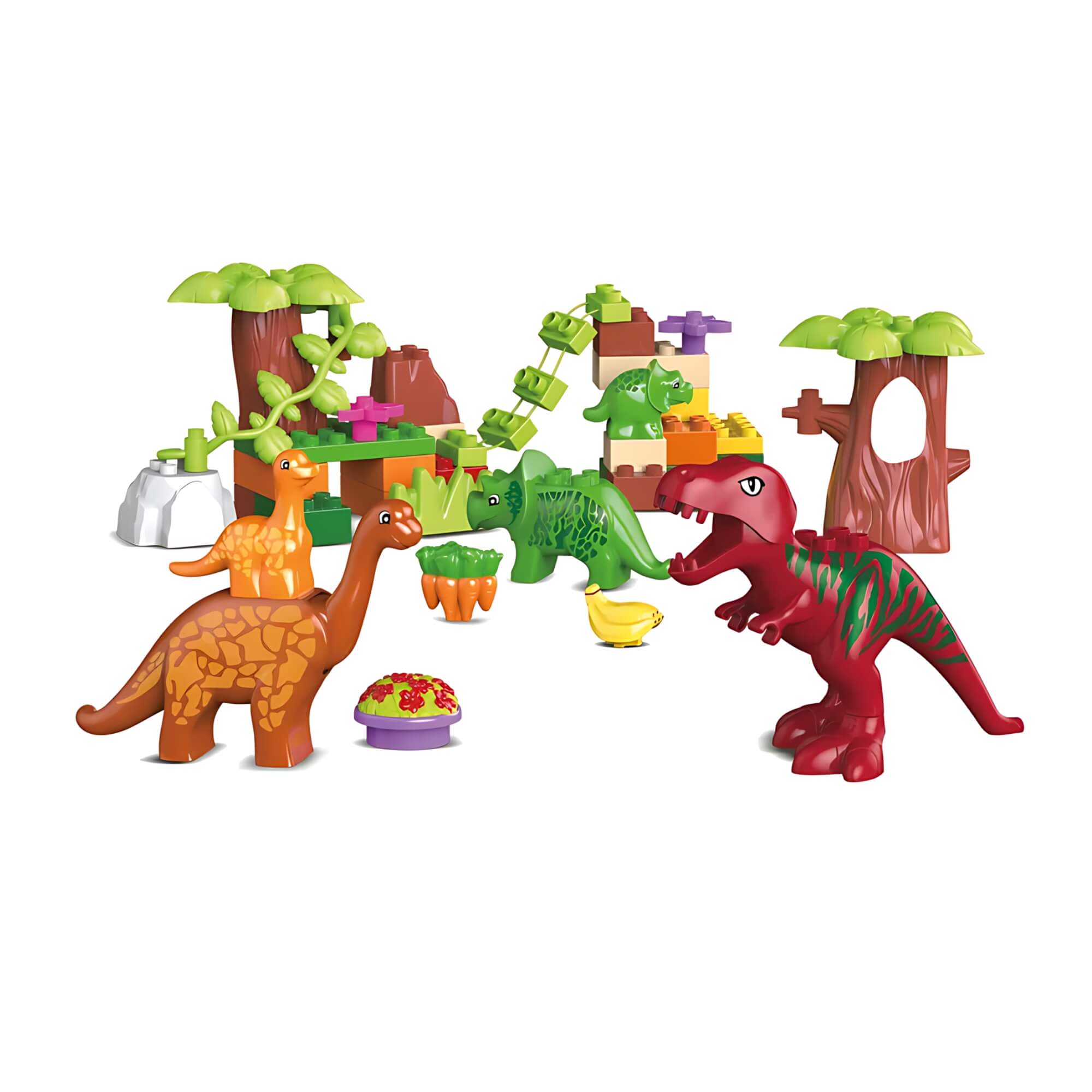 Brinquedo Infantil Bloco de Montar Grande Mundo Dinos 40 Peças Xalingo - 68287