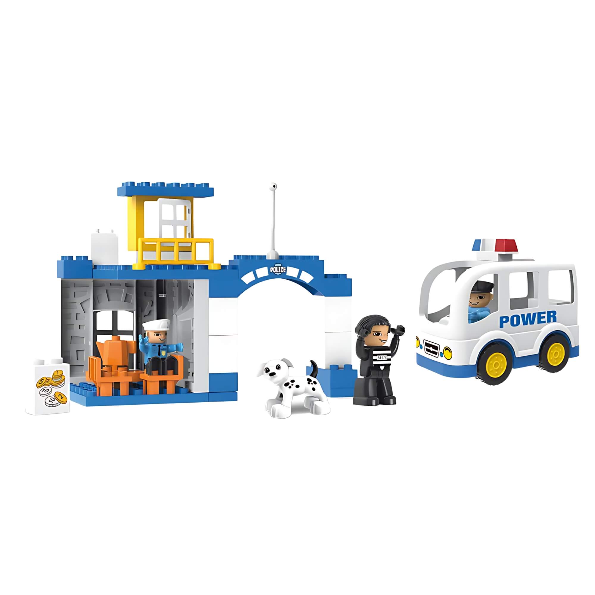 Brinquedo Infantil Bloco de Montar Grande Policia 36 Peças Xalingo - 68321