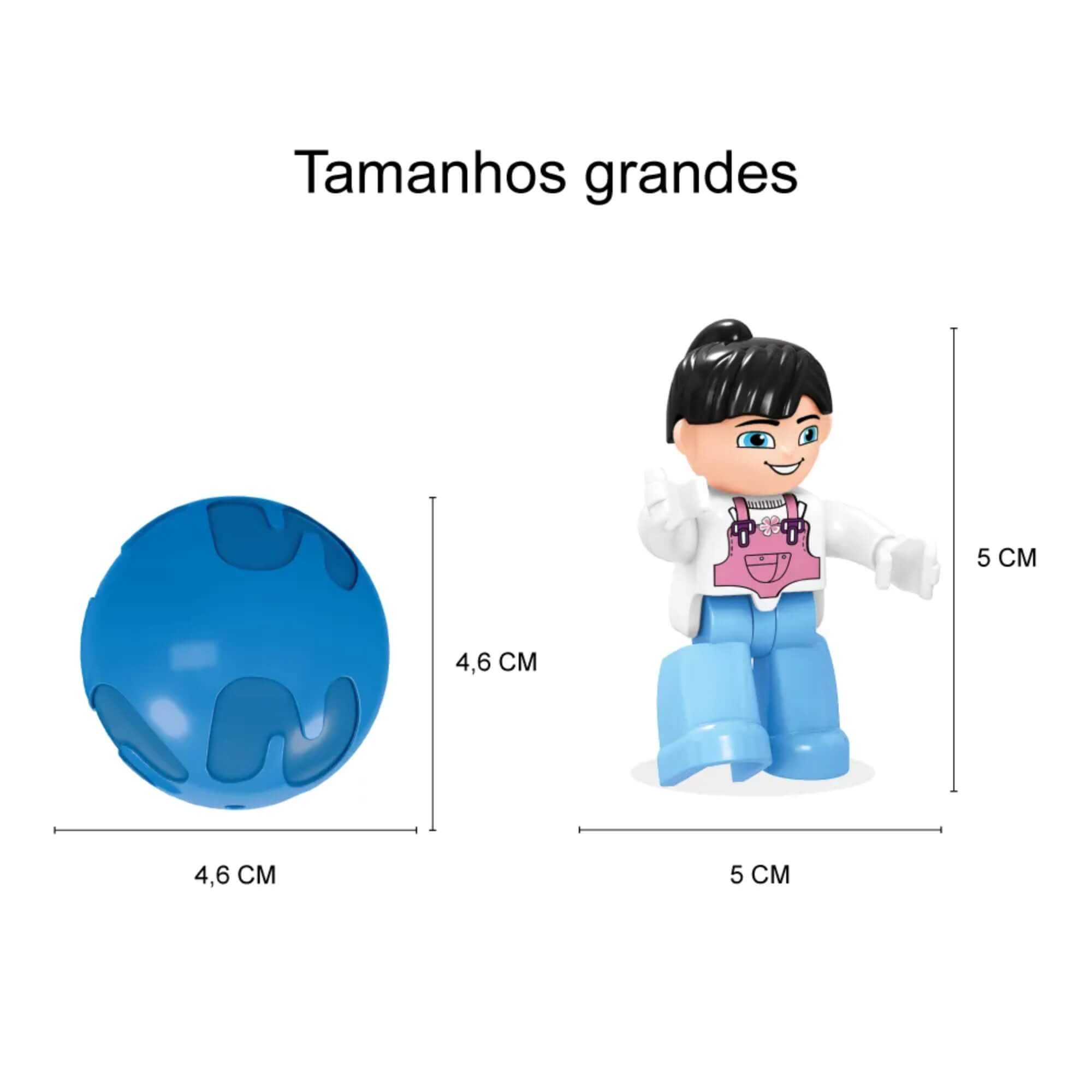 Brinquedo Infantil Bloco de Montar Grande Circuito Play 100 Peças Xalingo - 68354