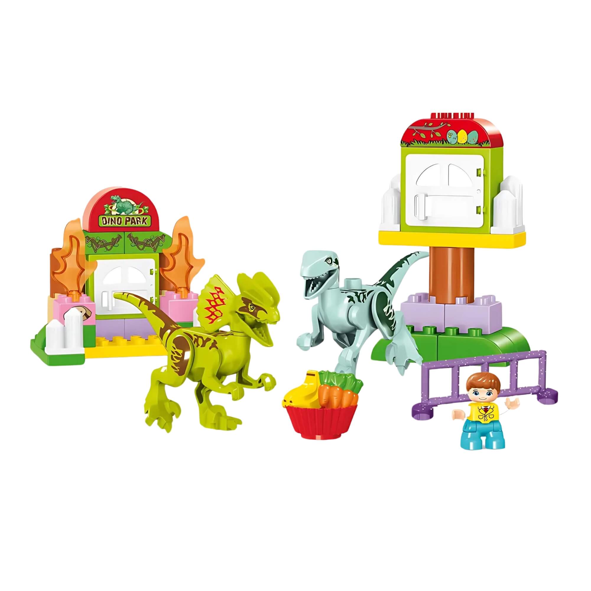 Brinquedo Infantil Bloco de Montar Grande Dino Park 37 Peças Xalingo - 68387