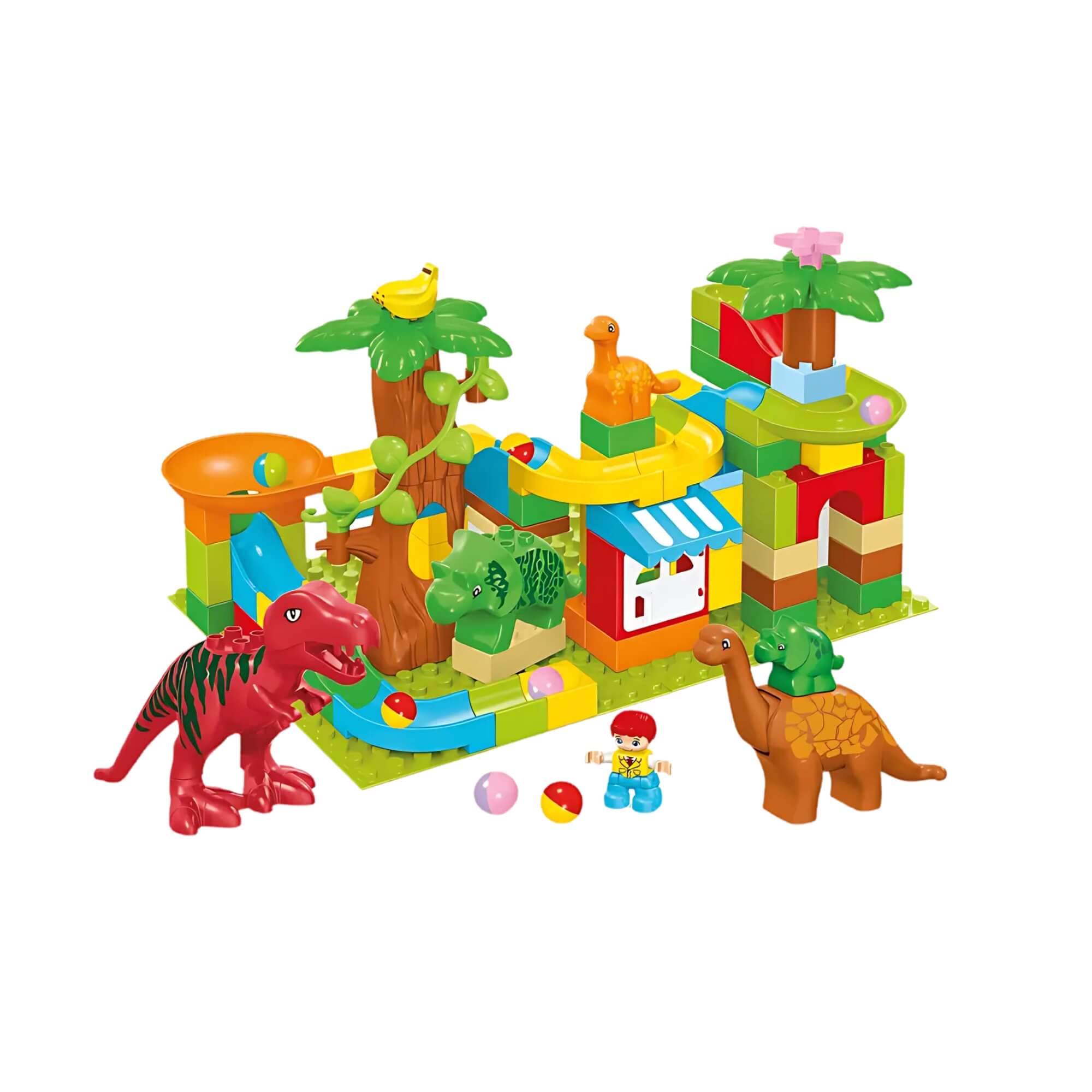 Brinquedo Infantil Bloco de Montar Grande Mundo Dinos 100 Peças Xalingo - 68409