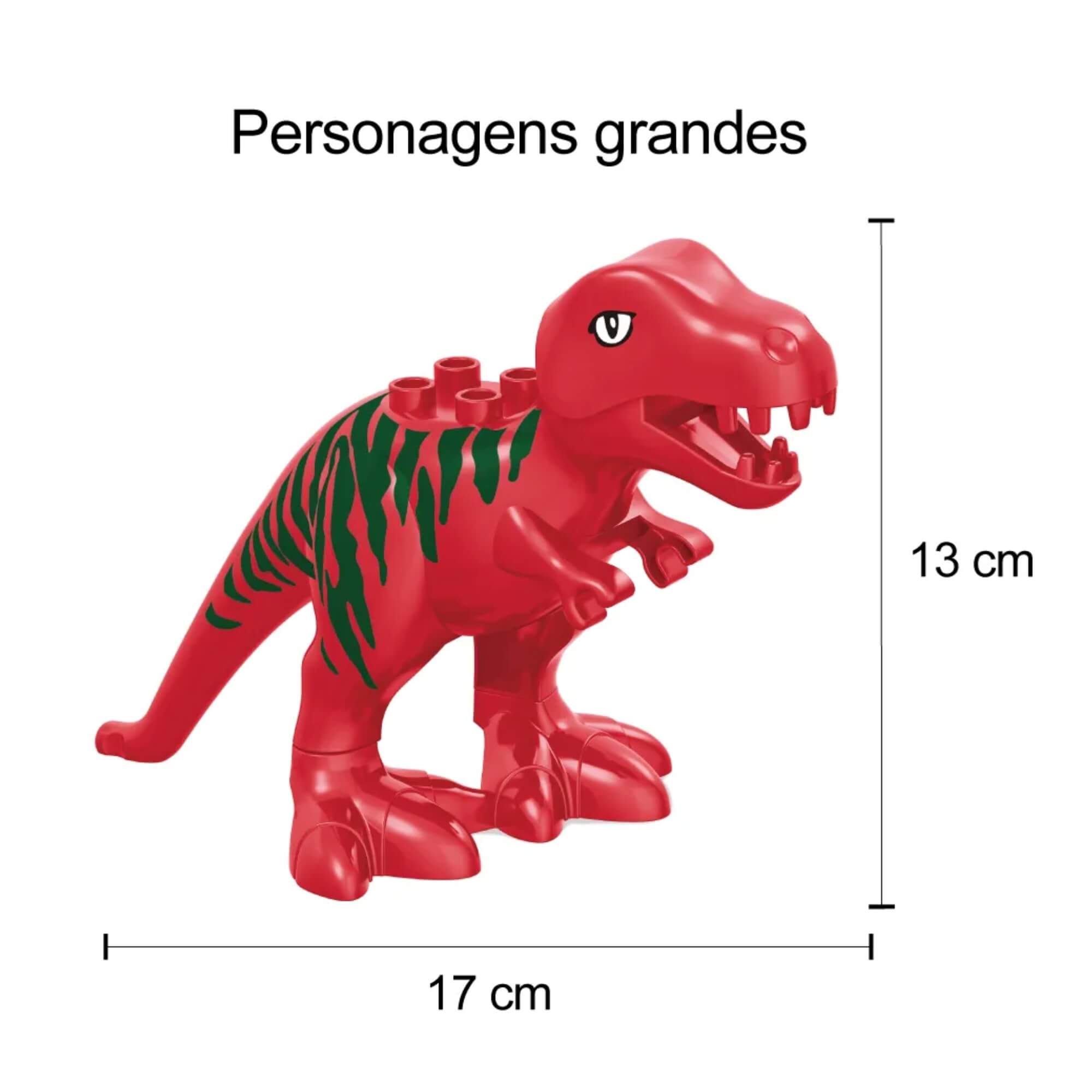 Brinquedo Infantil Bloco de Montar Grande Mundo Dinos 100 Peças Xalingo - 68409