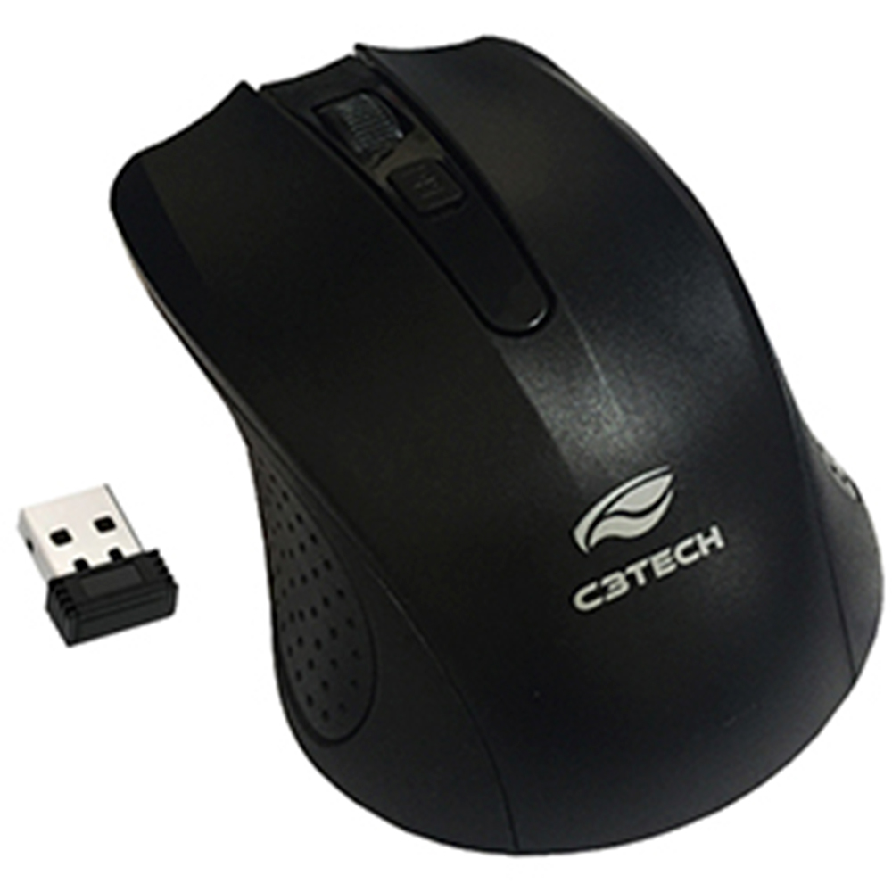 Mouse sem fio Preto C3Tech - M-W20BK