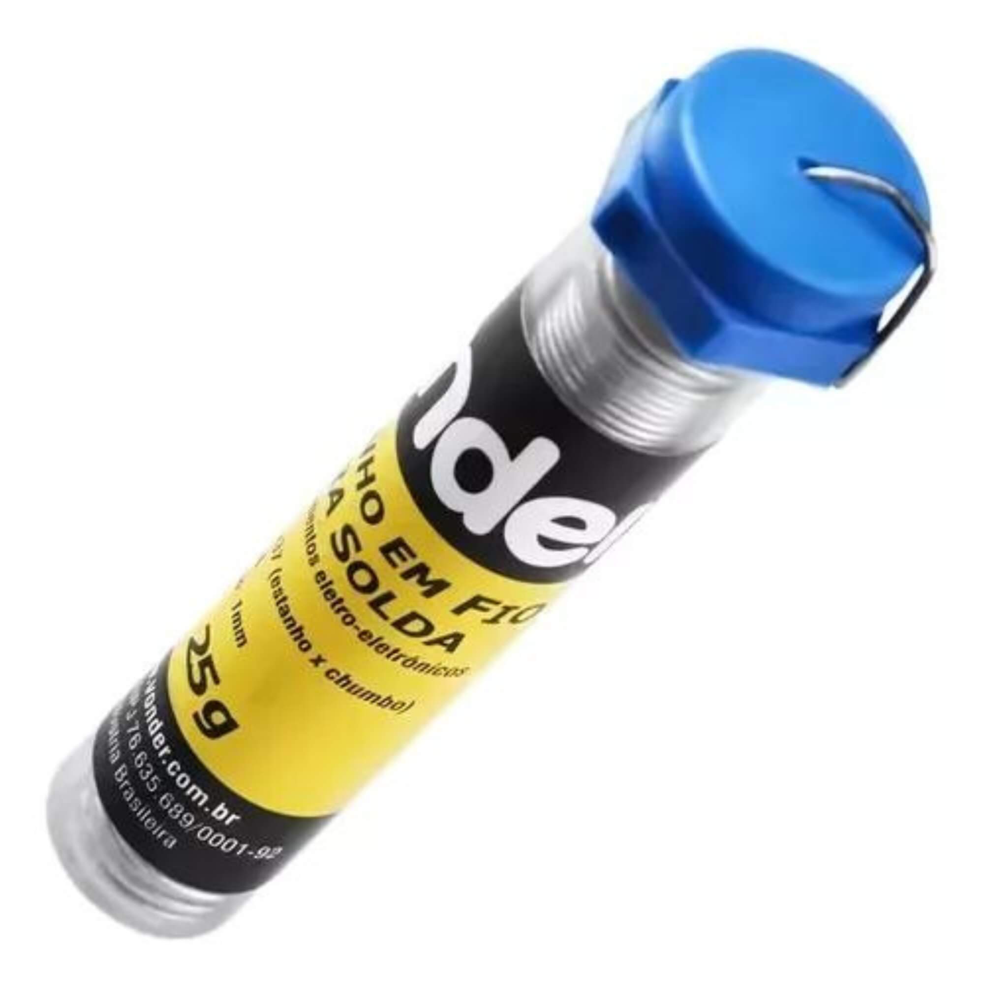 Solda Estanho Fio 1mm 63x37 Tubinho 25g Vonder - 7438633715