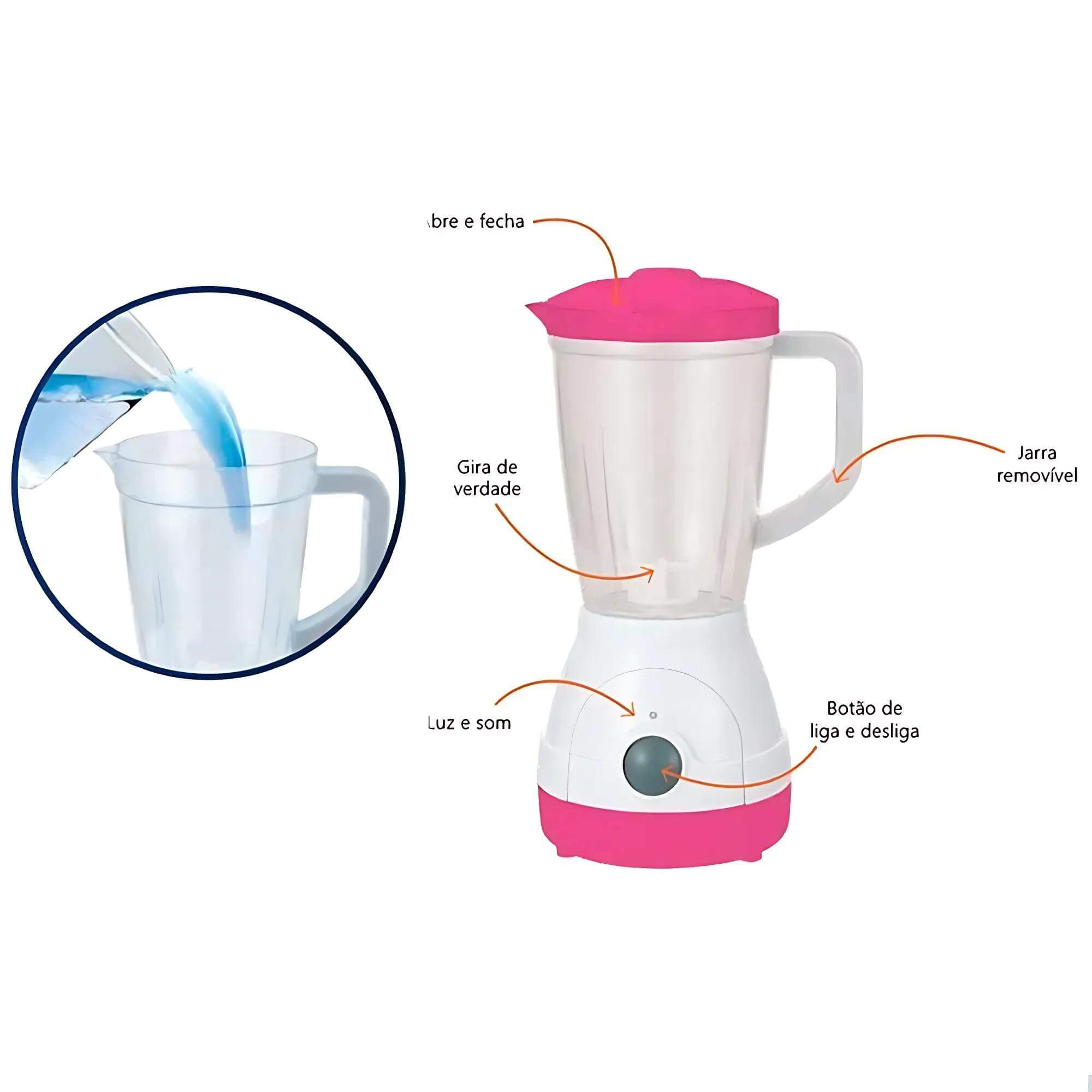 Brinquedo Infantil Liquidificador Infantil Elétrico Casa Encantada Zippy Toys - 9256