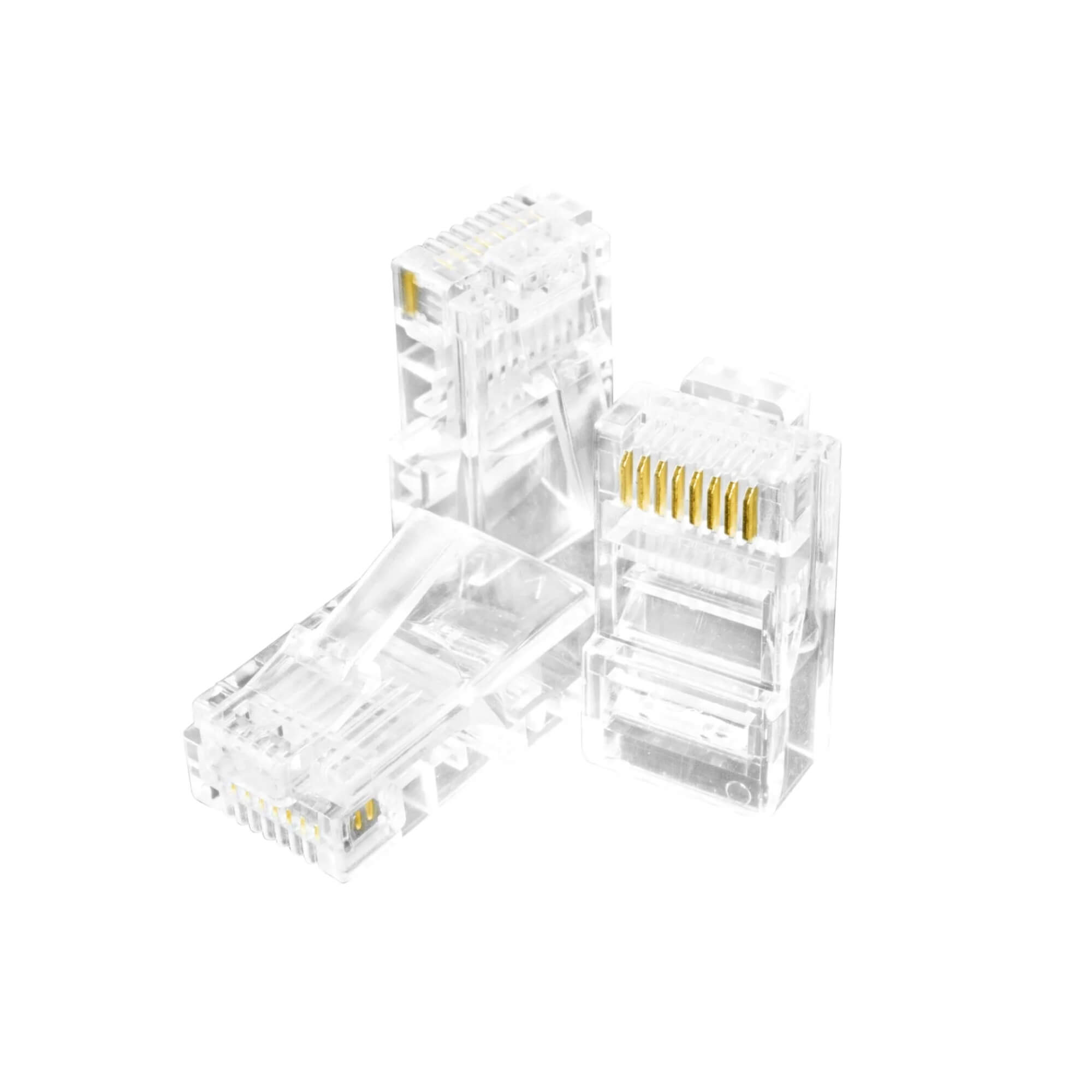Conector de Rede RJ45 8X8 Macho Pacote com 100 unidades CONT-RJ45P100 Exbom - 1436