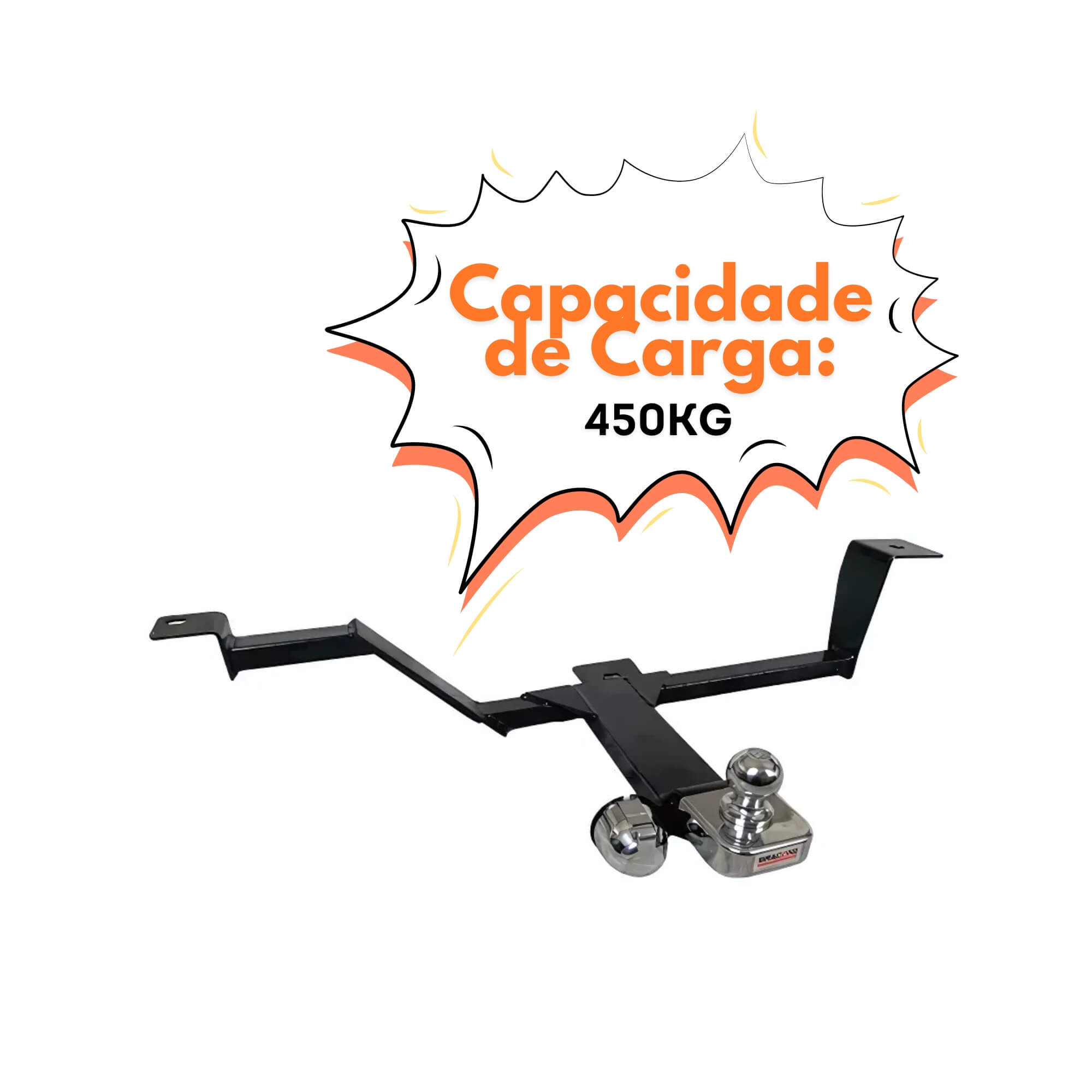 Engate Reboque Rabicho Fixo Kardian Capacidade de Carga 450kg Braconi - BRCIM269
