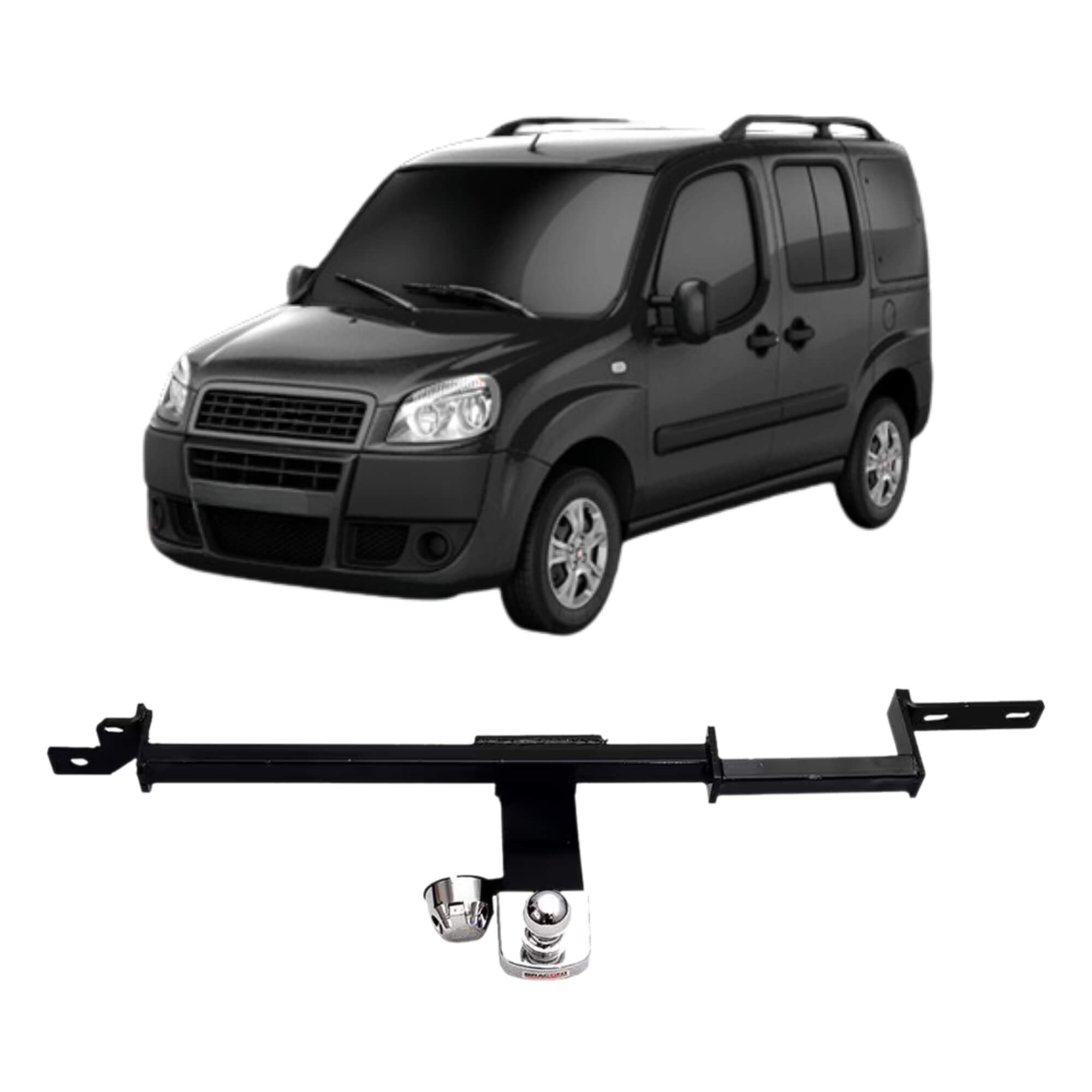 Engate Reboque Rabicho Fixo Doblo 2001 a 2021 Exceto Adventure 400kg Braconi - BRCFT-02