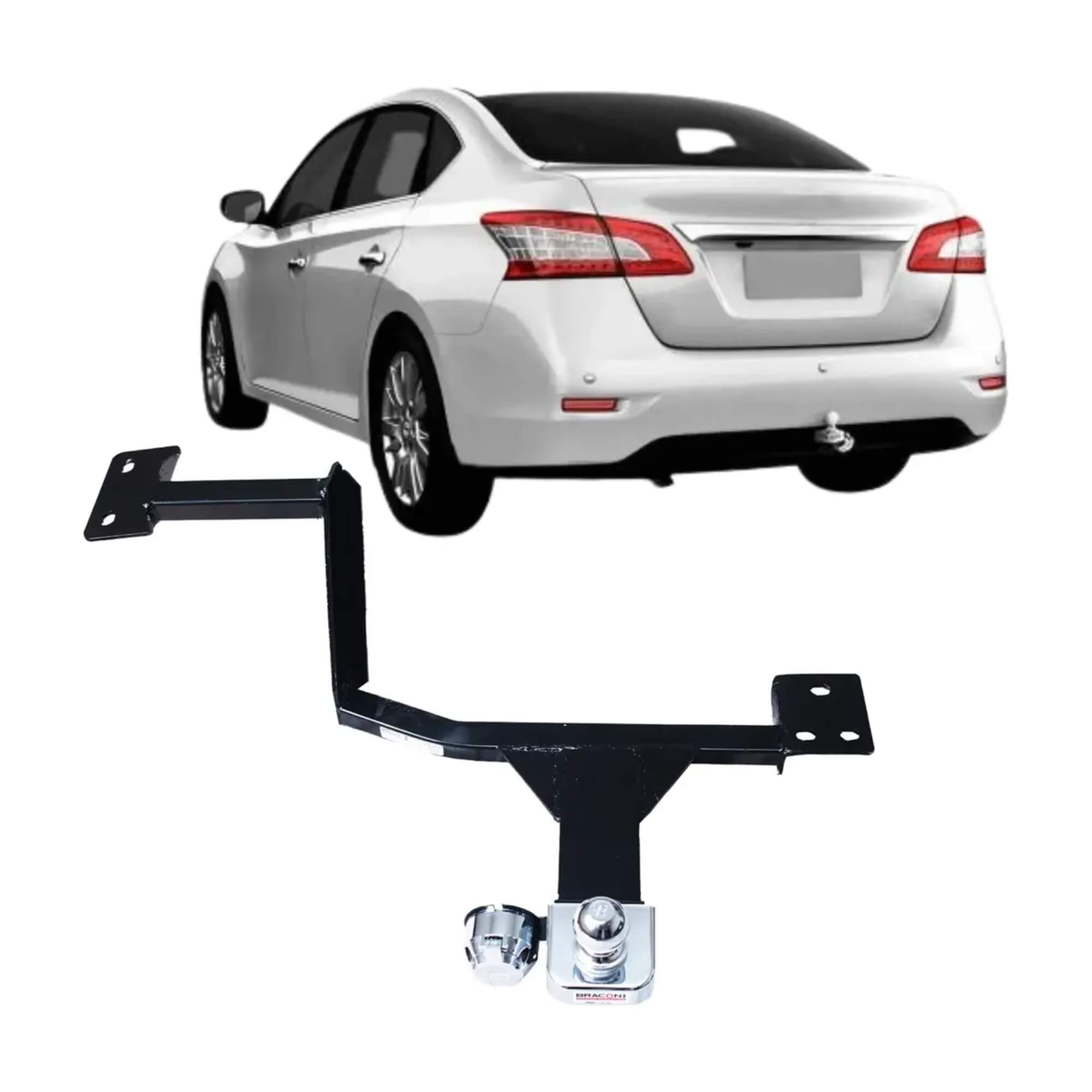 Engate Reboque Rabicho Fixo Sentra 2008 até 2013 450kg Braconi - BRCIM61