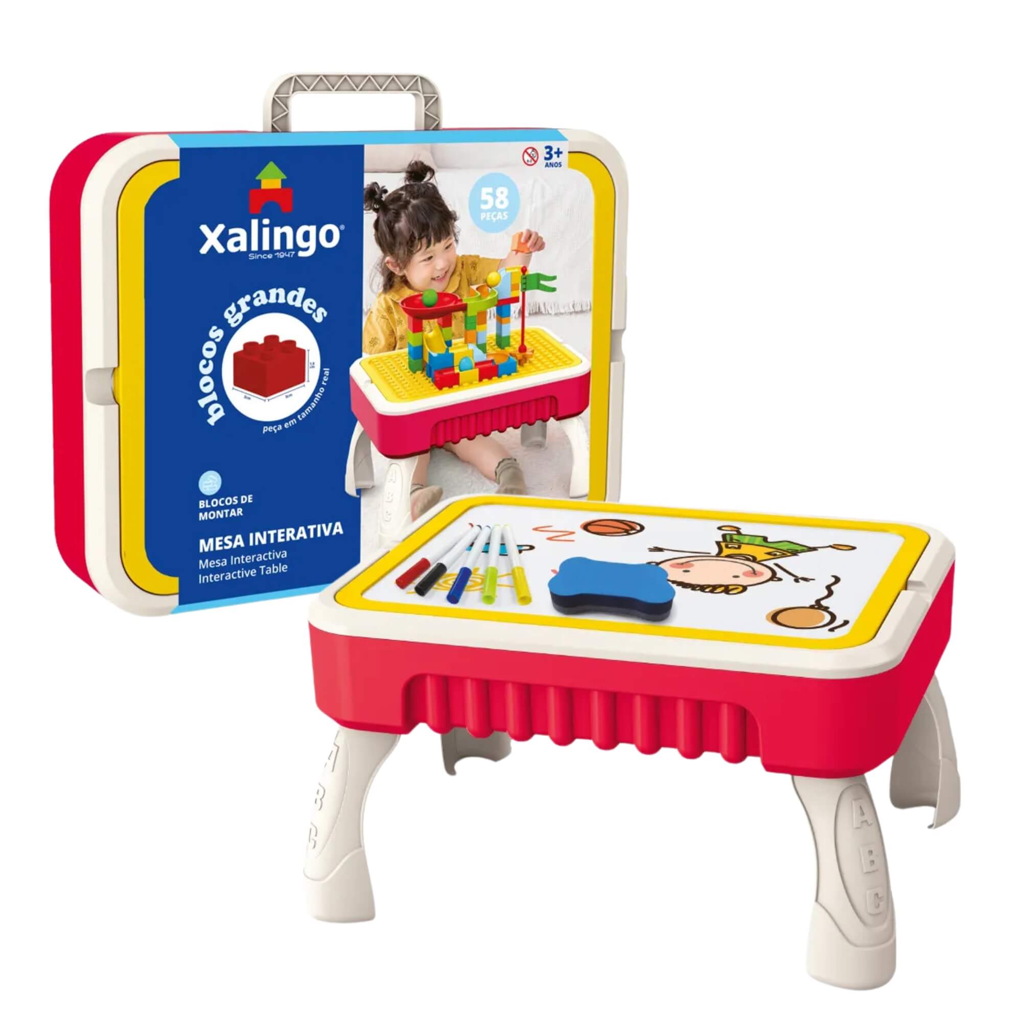 Brinquedo Infantil Mesa Interativa 58 Peças Xalingo - 68421