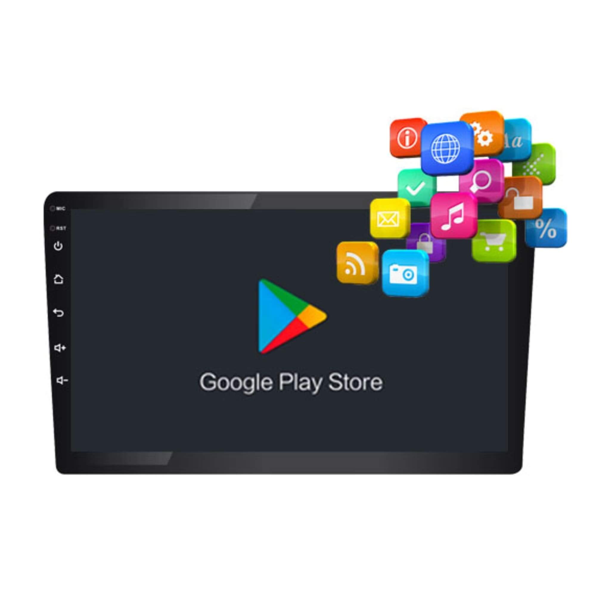 COMP Central Multimídia Roadstar RS-915BR Prime Android Carplay 9 Polegadas + Camera de Ré Borboleta 12V 420 Linhas CR-1