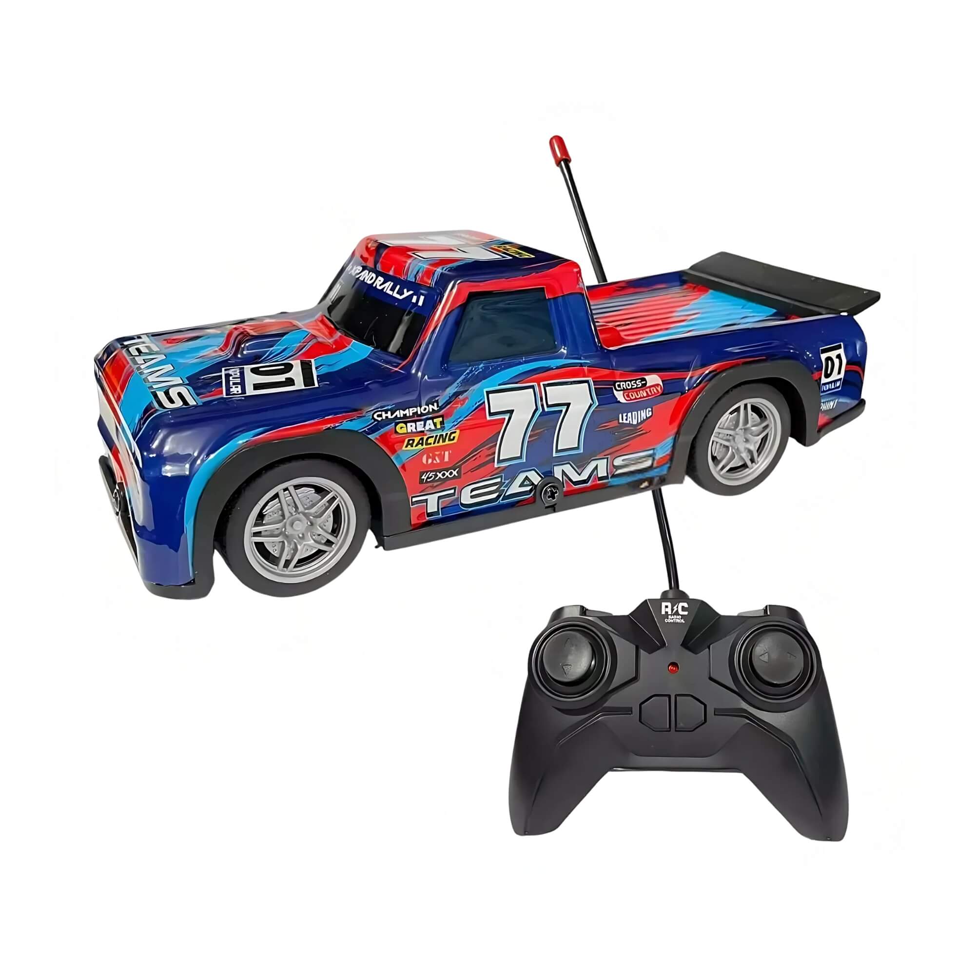 Brinquedo Infantil Carrinho Power Light 7 Vermelho com Controle Remoto Zippy Toys - 9151