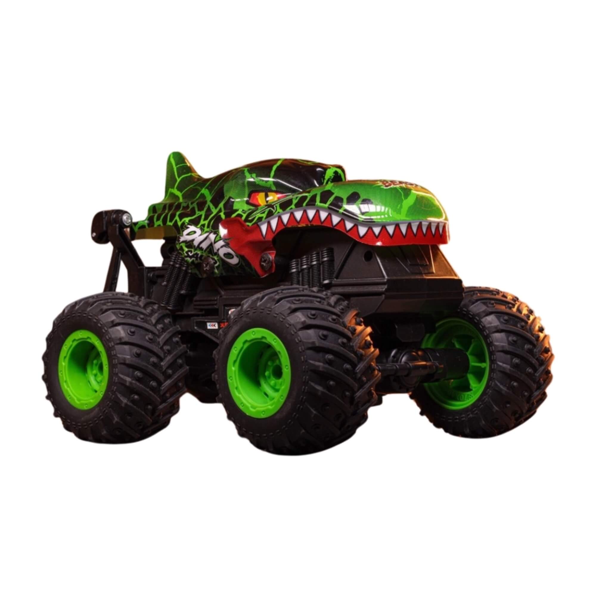 Brinquedo Infantil Carrinho LED 7 Spin Monster Verde com Controle Remoto Zippy Toys - 9154