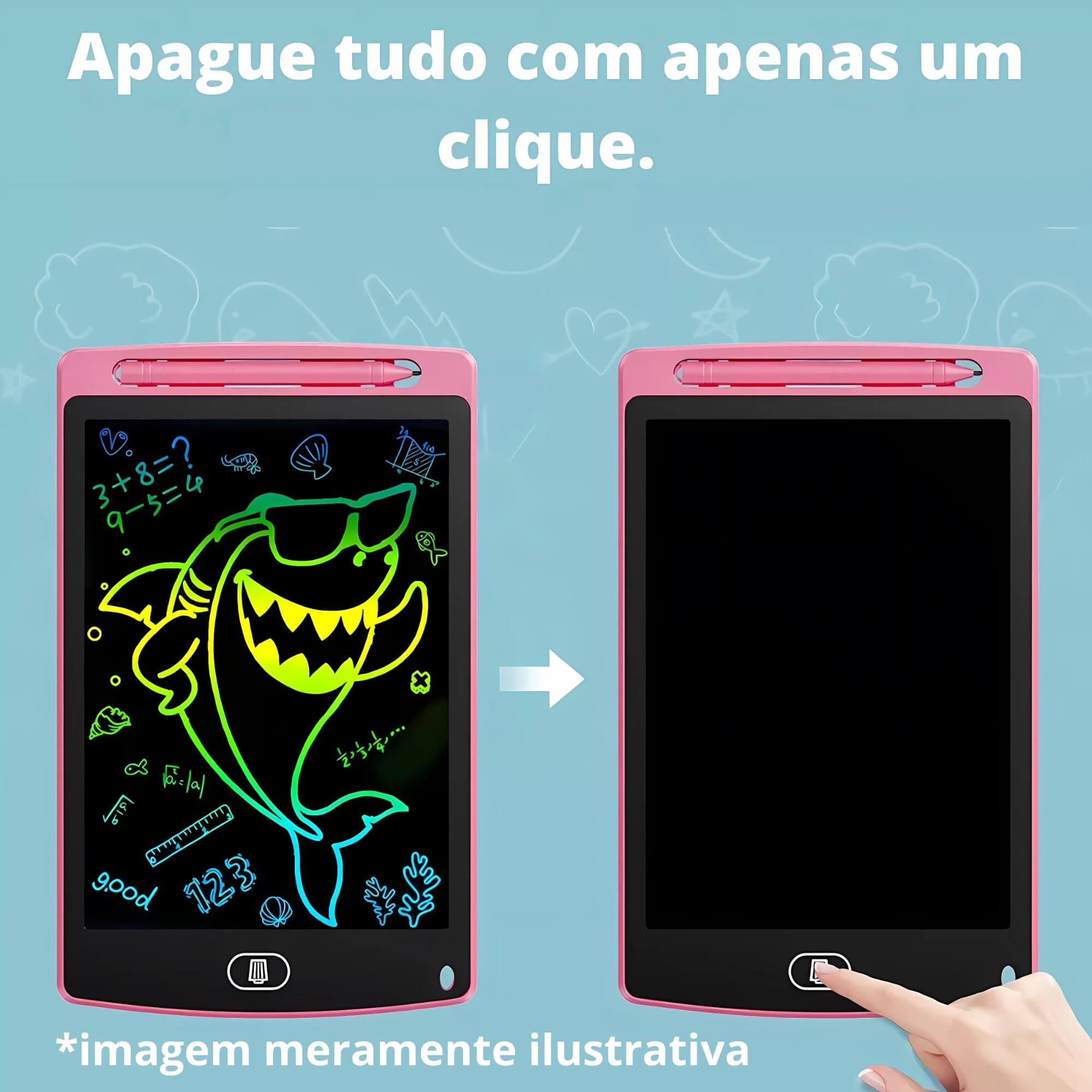 Tablet Mágico Infantil Digital 12" Branco Zippy Toys - 10345