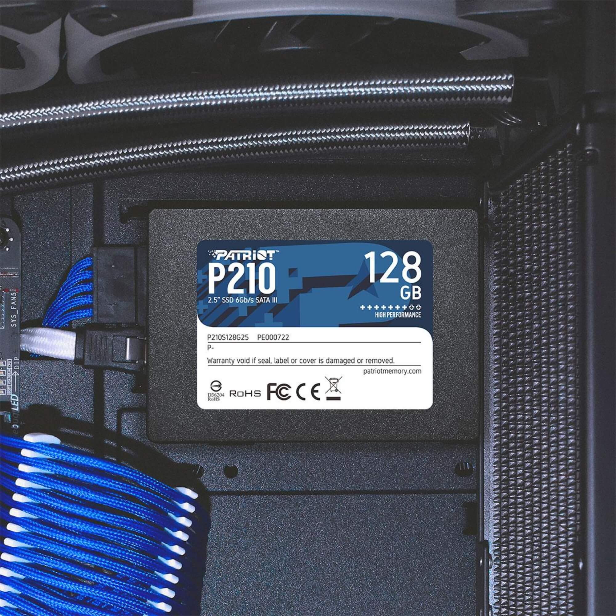 SSD Patriot P210 128GB Sata III Leitura 500MB/s e Gravação 400MB/s P210S128G25 Patriot - SSD048