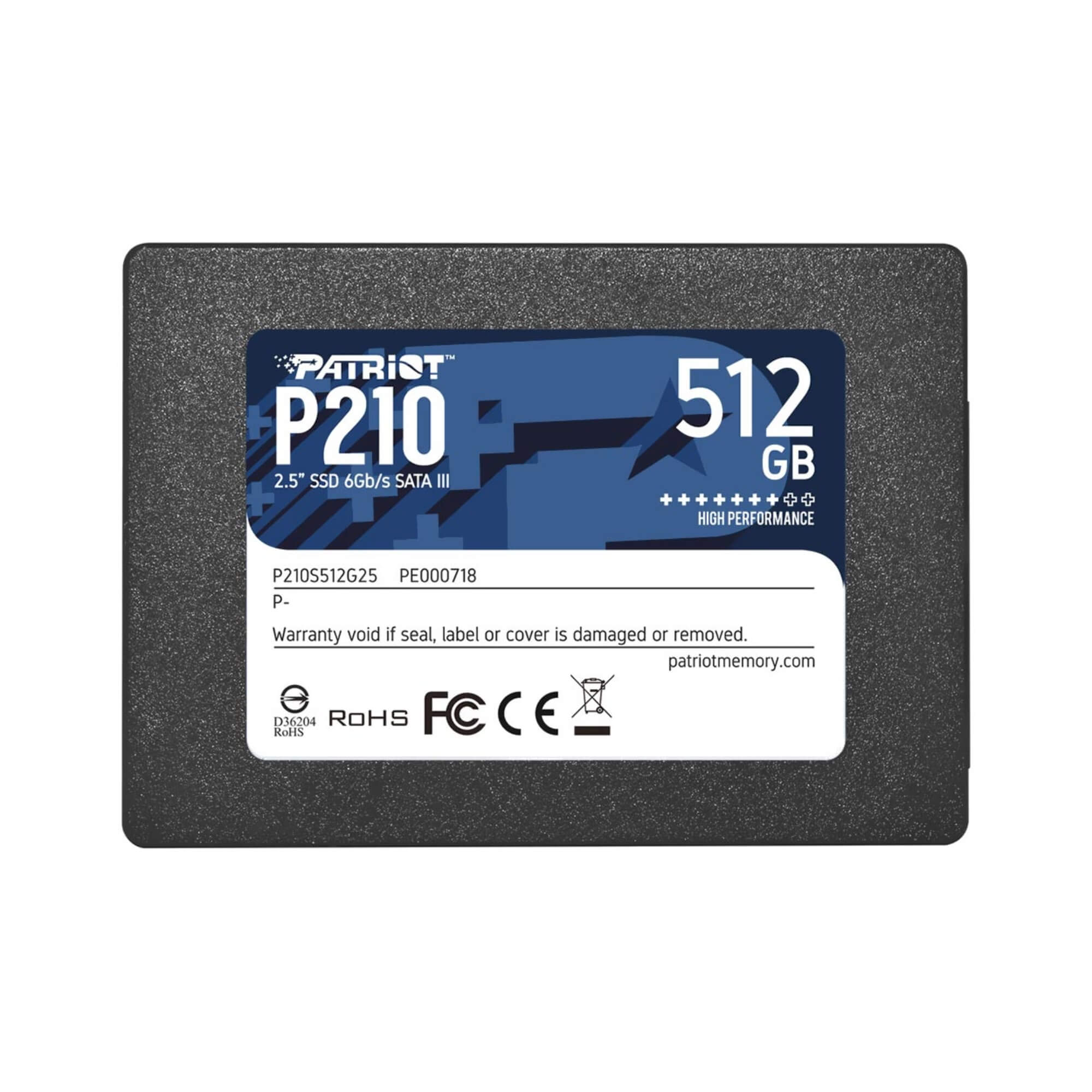 SSD Patriot P210 512GB 2.5" Sata 3 P210S512G25 - SSD049