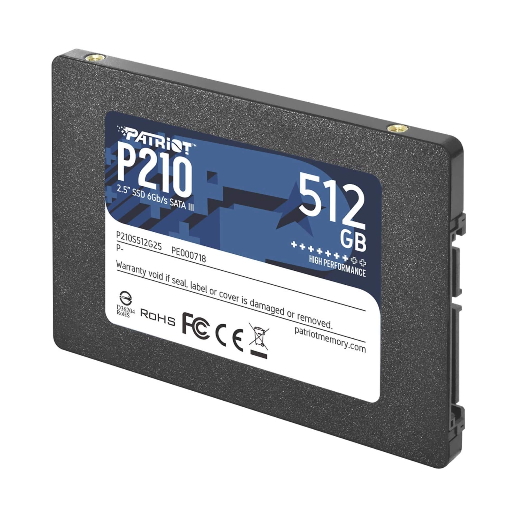 SSD Patriot P210 512GB 2.5" Sata 3 P210S512G25 - SSD049