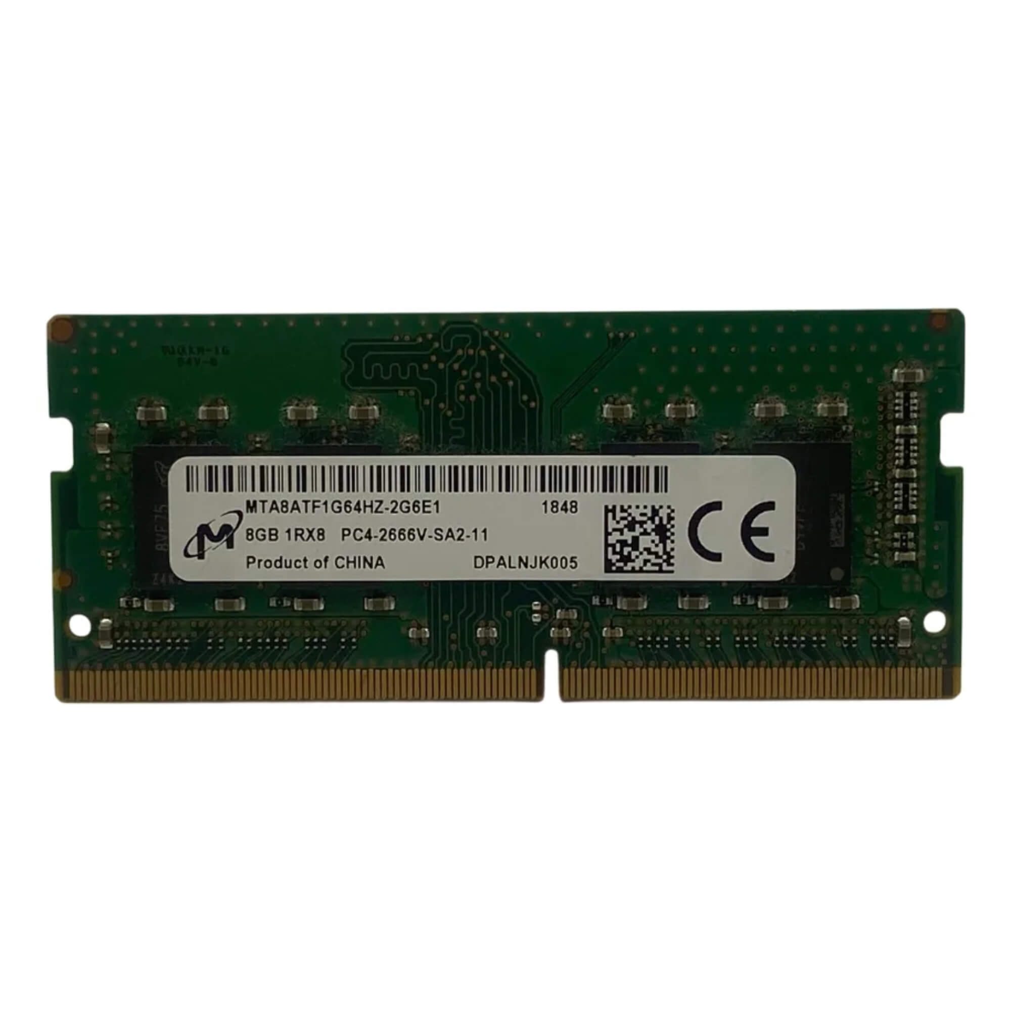 Memória Notebook SODIMM DDR4 8GB 2666MHz Micron - MTA8ATF1G64HZ-2G6