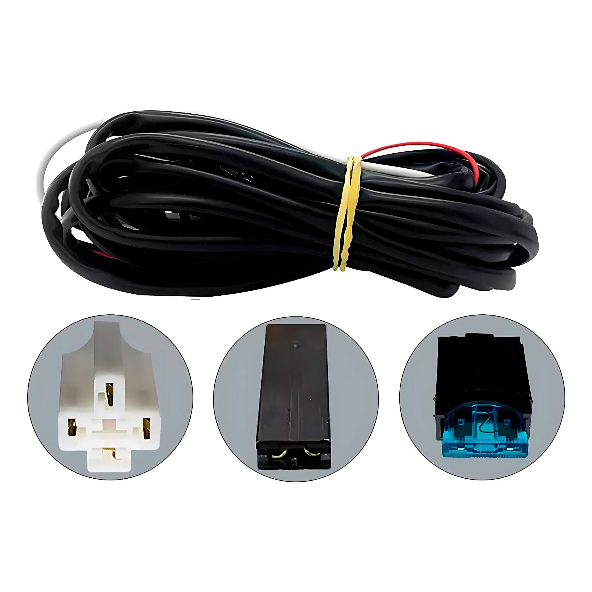 Kit Farol de Milha Saveiro G7 / GOL e Voyage G8 com Moldura Preta e Botão Tic Tac Suits - STS054VW