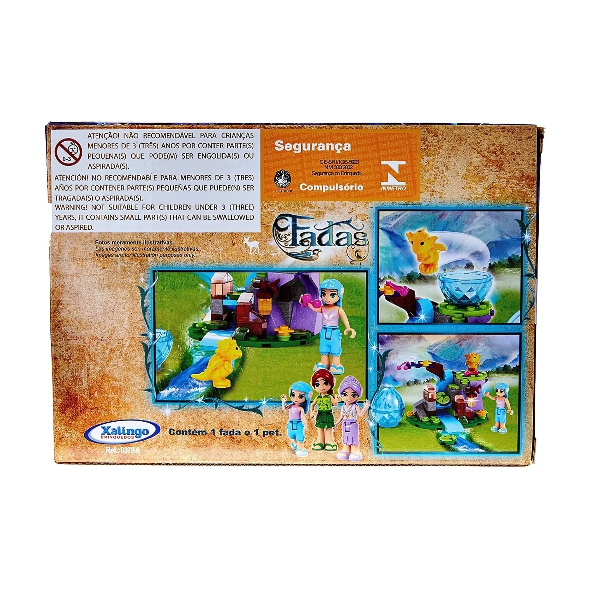 Brinquedo Infantil Blocos de Montar Fadas Pet Diamante 83 peças Xalingo - 03798