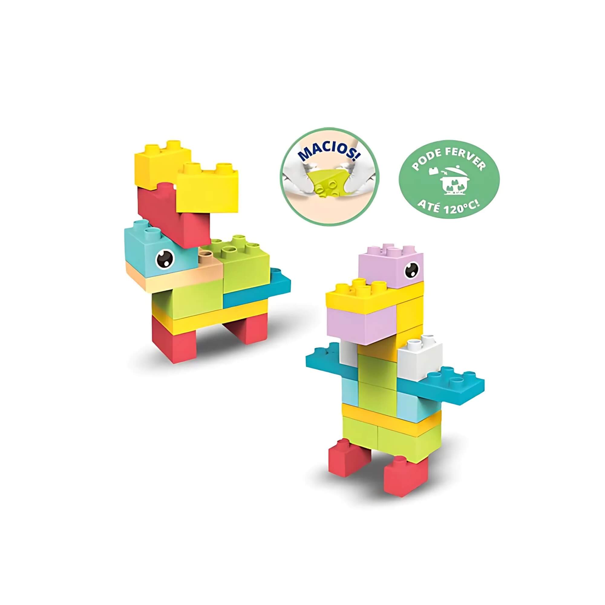 Brinquedo Infantil Blocos de Montar Macio Soft 20 Peças Xalingo - 68432