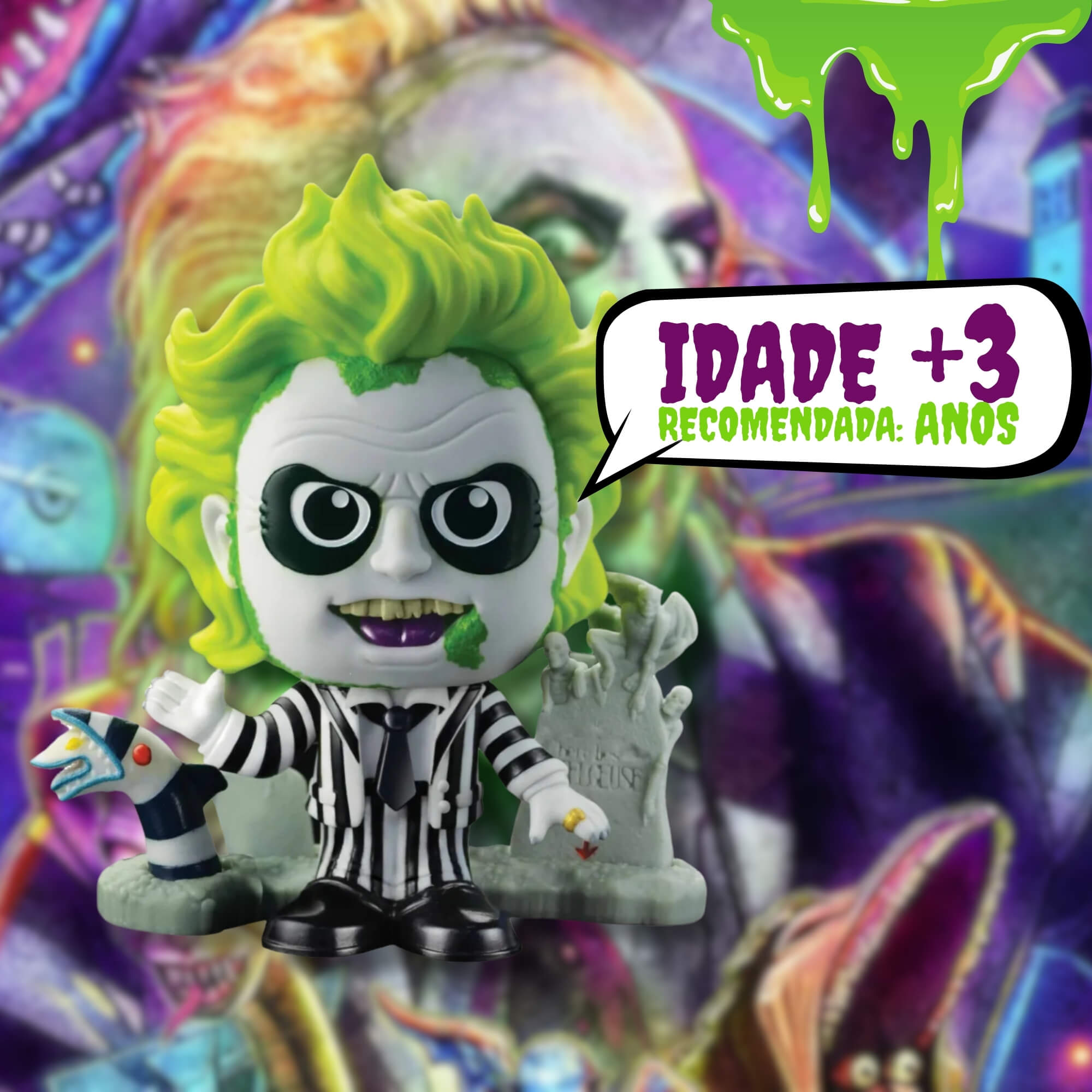Fandom Box Beetlejuice Boneco Colecionável Material Vinil Atóxico Lider - 3670
