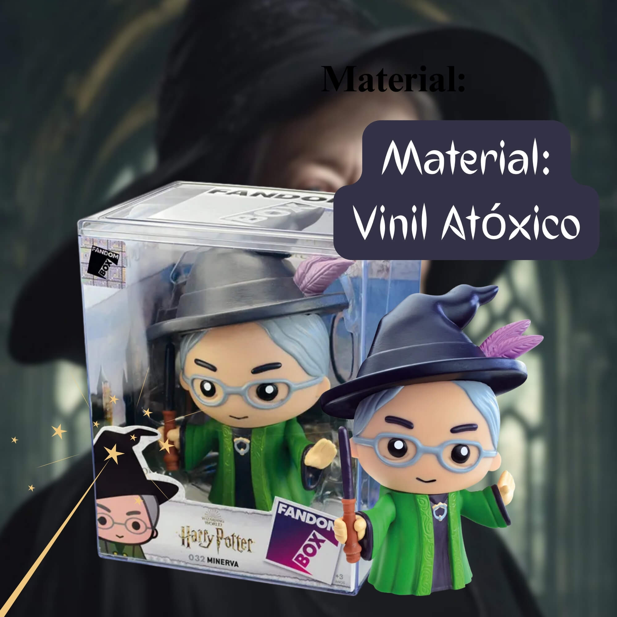 Fandom Box Boneco Colecionável Minerva Mcgonagall Saga Harry Potter Vinil Atóxico Líder - 3460