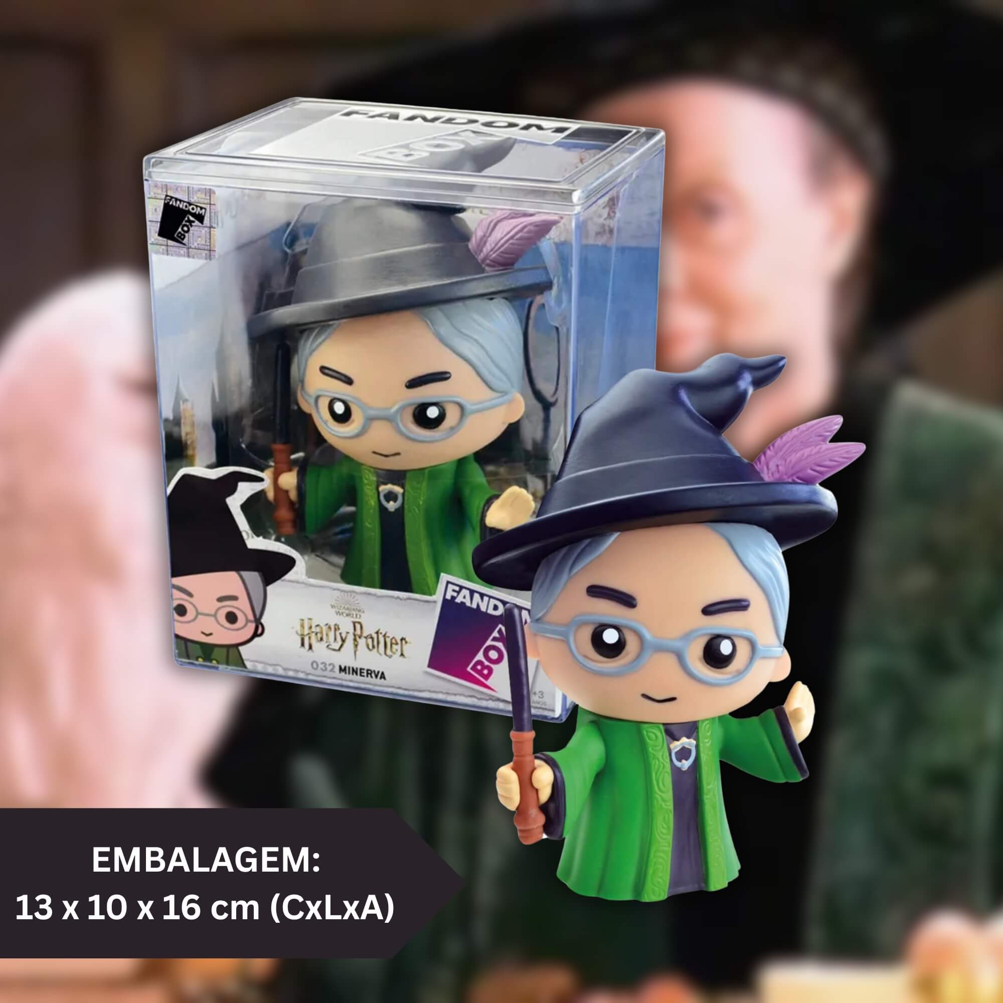 Fandom Box Boneco Colecionável Minerva Mcgonagall Saga Harry Potter Vinil Atóxico Líder - 3460