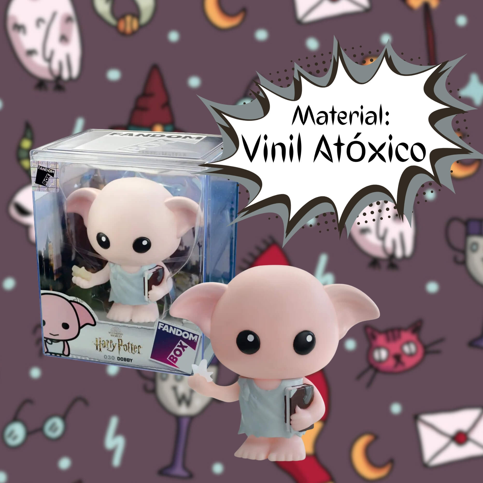 Boneco Colecionável Fandom Box Dobby Saga Harry Potter Vinil Atóxico Líder - 3458