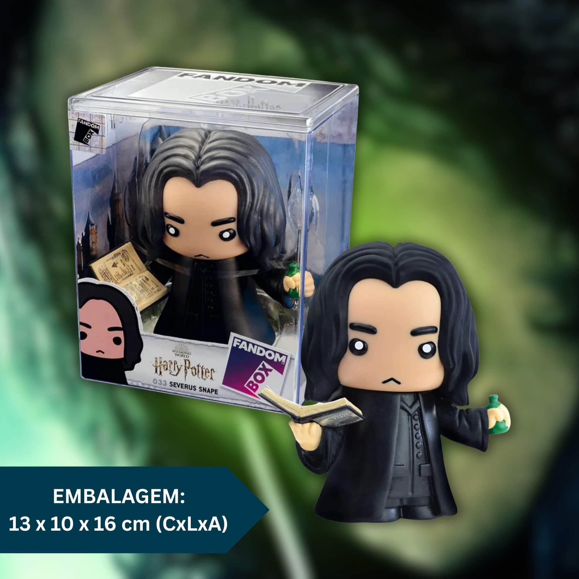 Boneco Colecionável Fandom Box Severus Snape Saga Harry Potter Vinil Atóxico Líder - 3461
