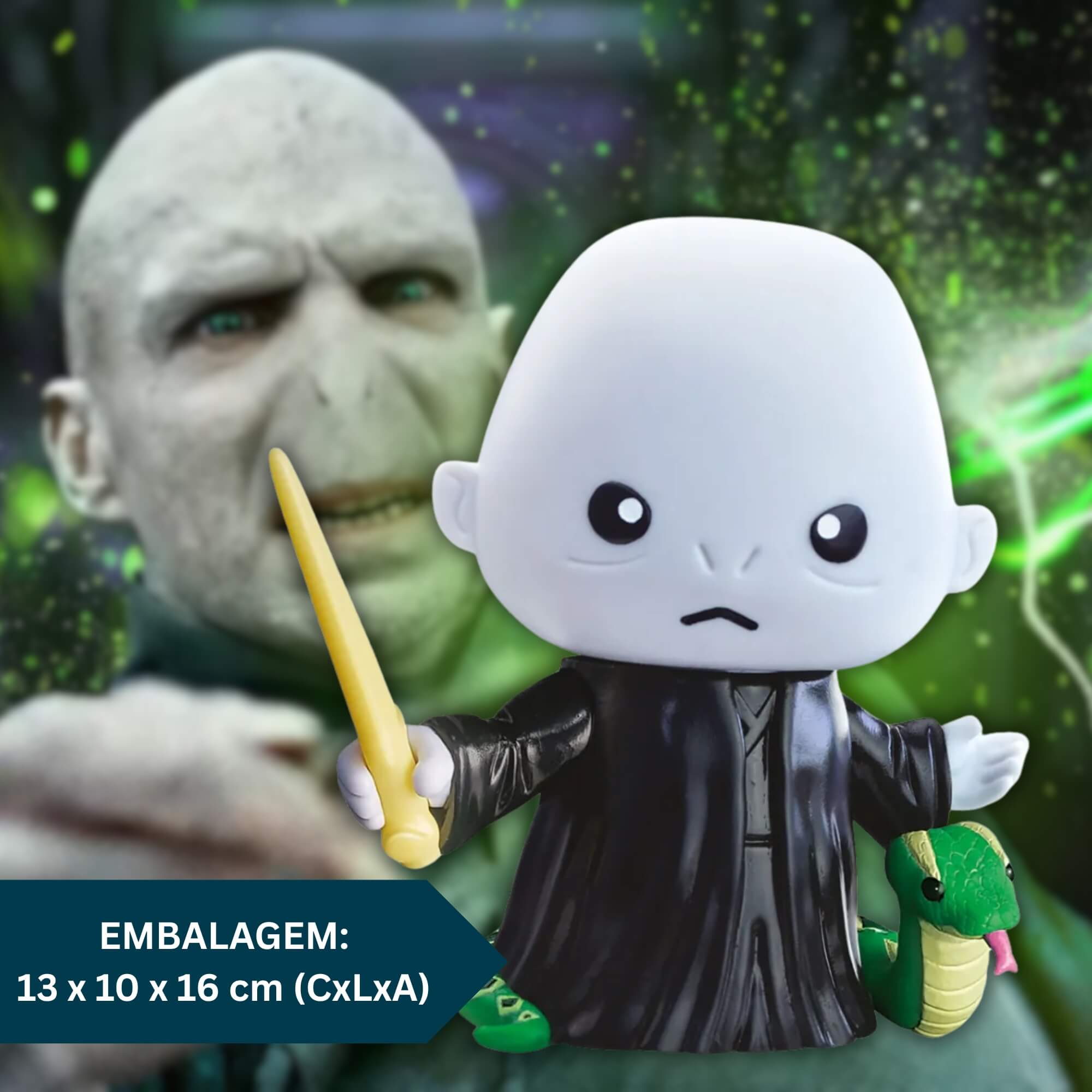 Boneco Colecionável Fandom Box Lord Voldemort Saga Harry Potter Vinil Atóxico Líder - 3463