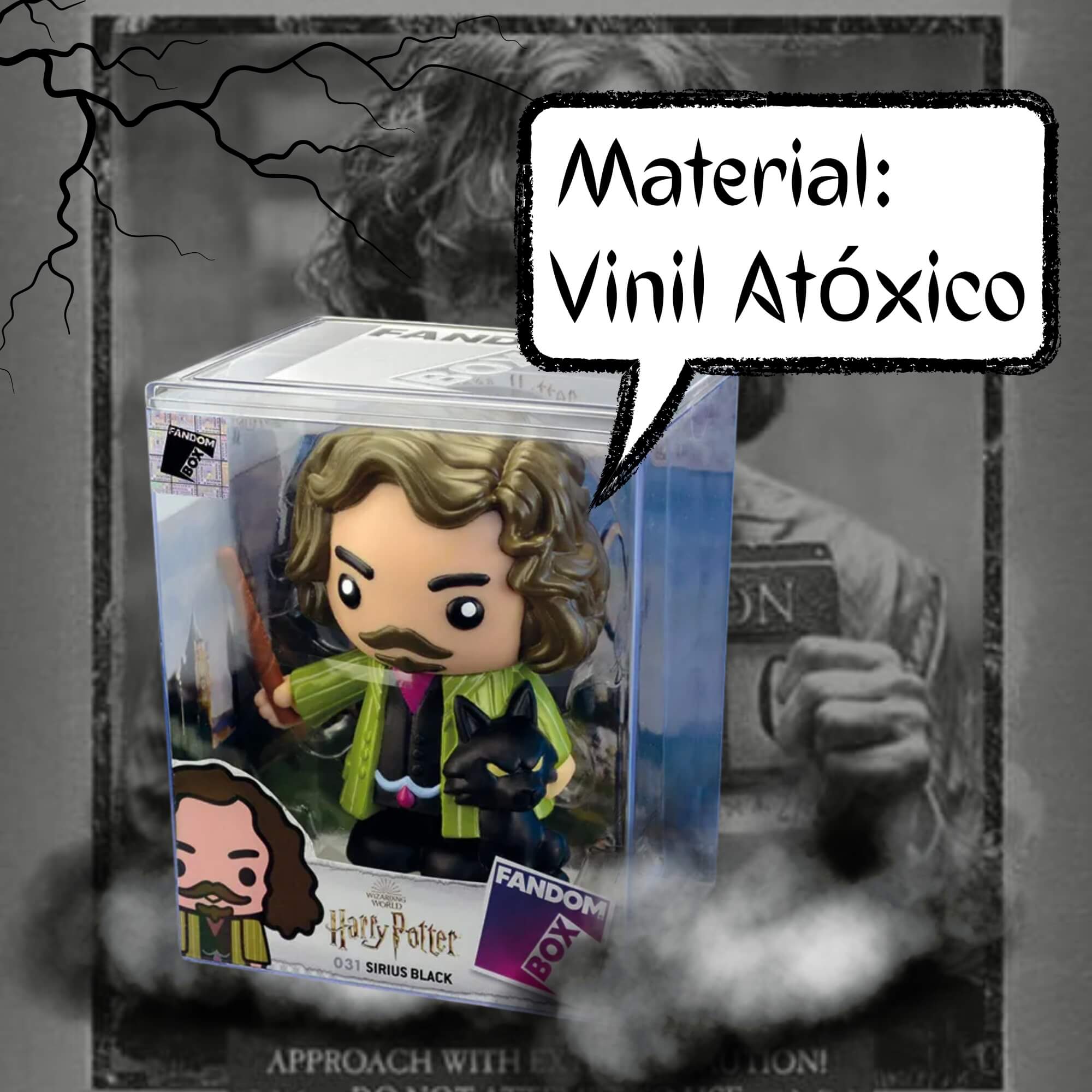 Boneco Colecionável Fandom Box Sirius Black Saga Harry Potter Vinil Atóxico Líder - 3459