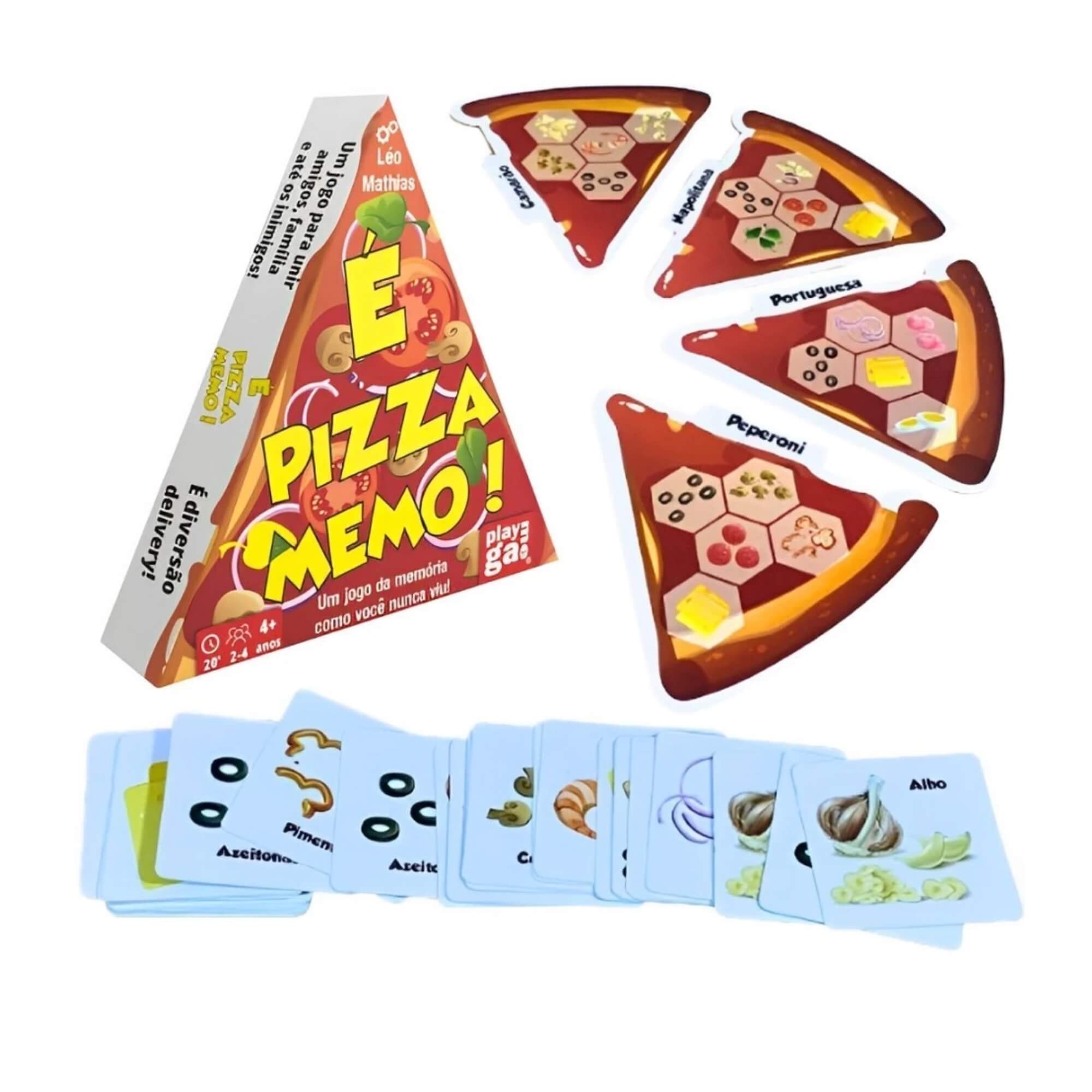 Jogo da Memória Infantil É Pizza Memo Cooper Fun - REF001