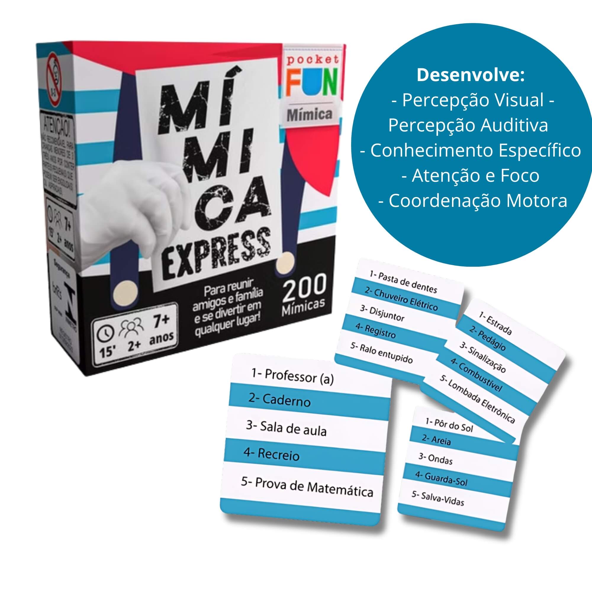 Jogo Mímica Express com 200 Cartas Cooper Fun - 10013